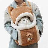 Warme pluche kattenrugzak - Comfortabel en veilig om mee te reizen voor mannen