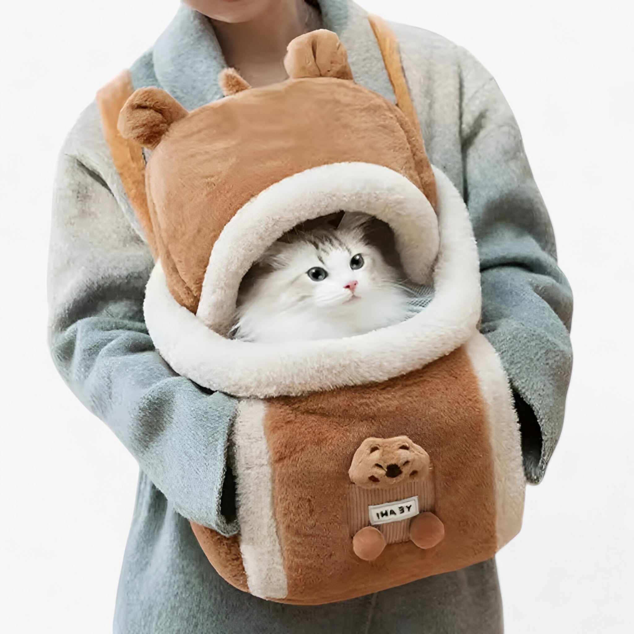 Borsa per gatti in peluche caldo - Comoda e sicura per viaggiare Uomo - Marrone tè - borsa borsa gatti caldo comoda gatti peluche pets & supplies sicura - Concept Palermo
