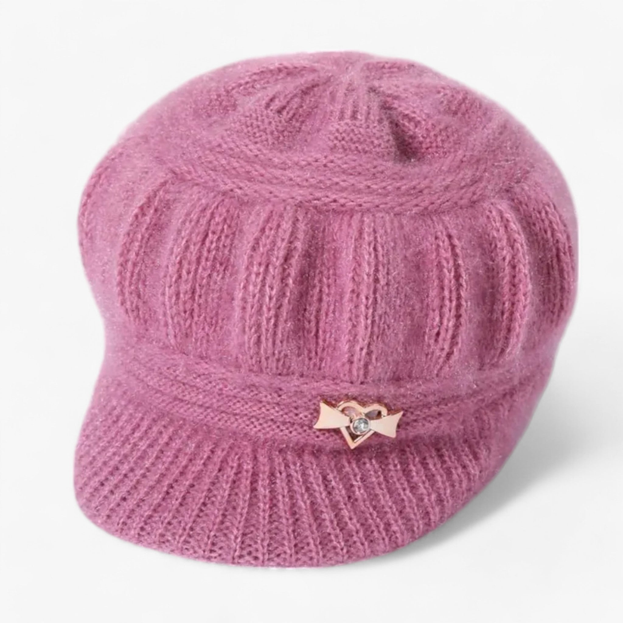 Berretto in Fleece di Corallo Lavorato a Maglia - Doppia Protezione Termica Uomo - Rosa - accessoires berretto berretto fleece corallo doppia fleece hats lavorato maglia petten - Concept Palermo