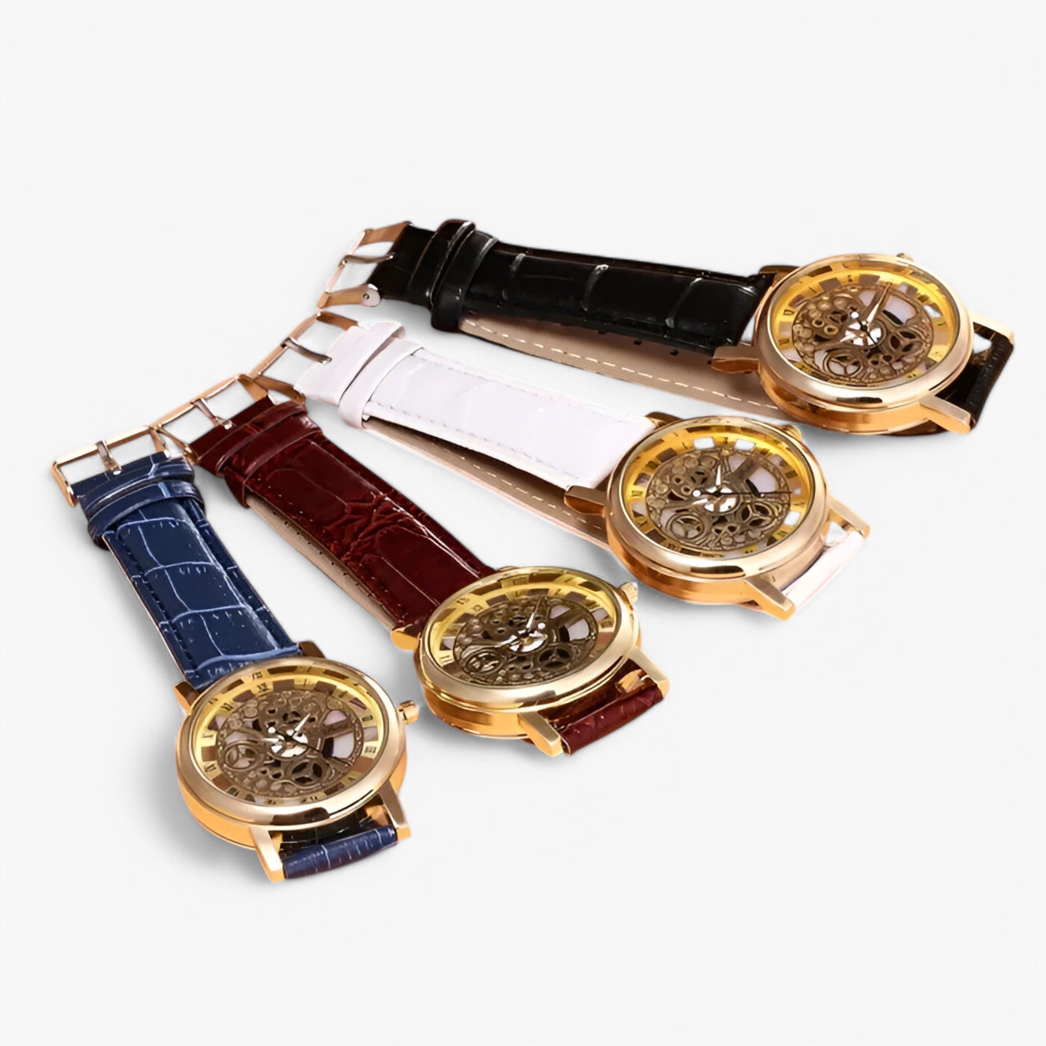 Orologio al quarzo con cinturino in pelle e quadrante romano - - accessoires cinturino horloges orologio orologio quarzo pelle quadrante quarzo romano watches - Concept Palermo