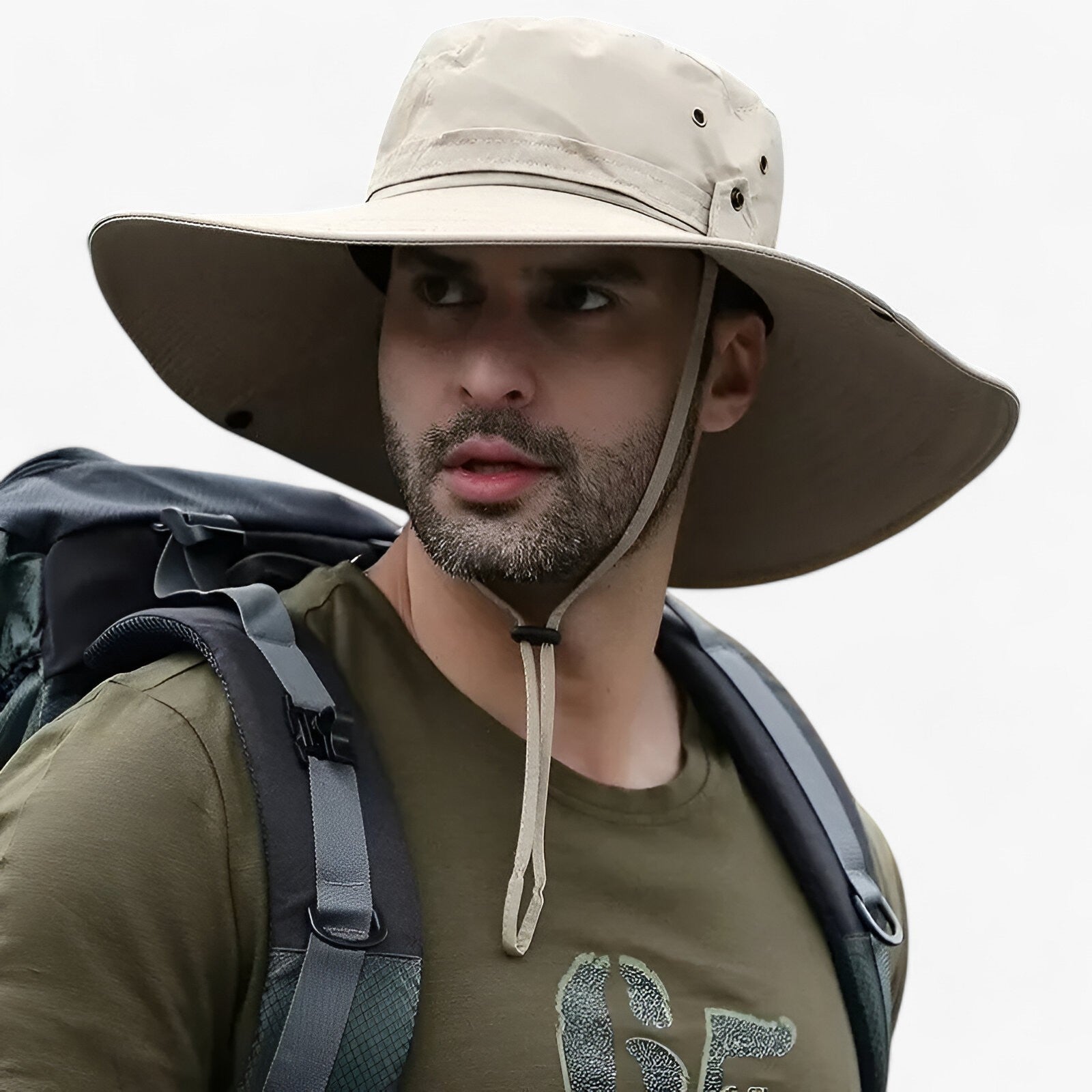 Cappello da Sole Uomo con Protezione UV UPF 50+, Traspirante per Esterno - Cachi 58-60cm - cappello cappello esterno esterno Gift hat men's hat Mens fashion protezione uomo - Concept Palermo