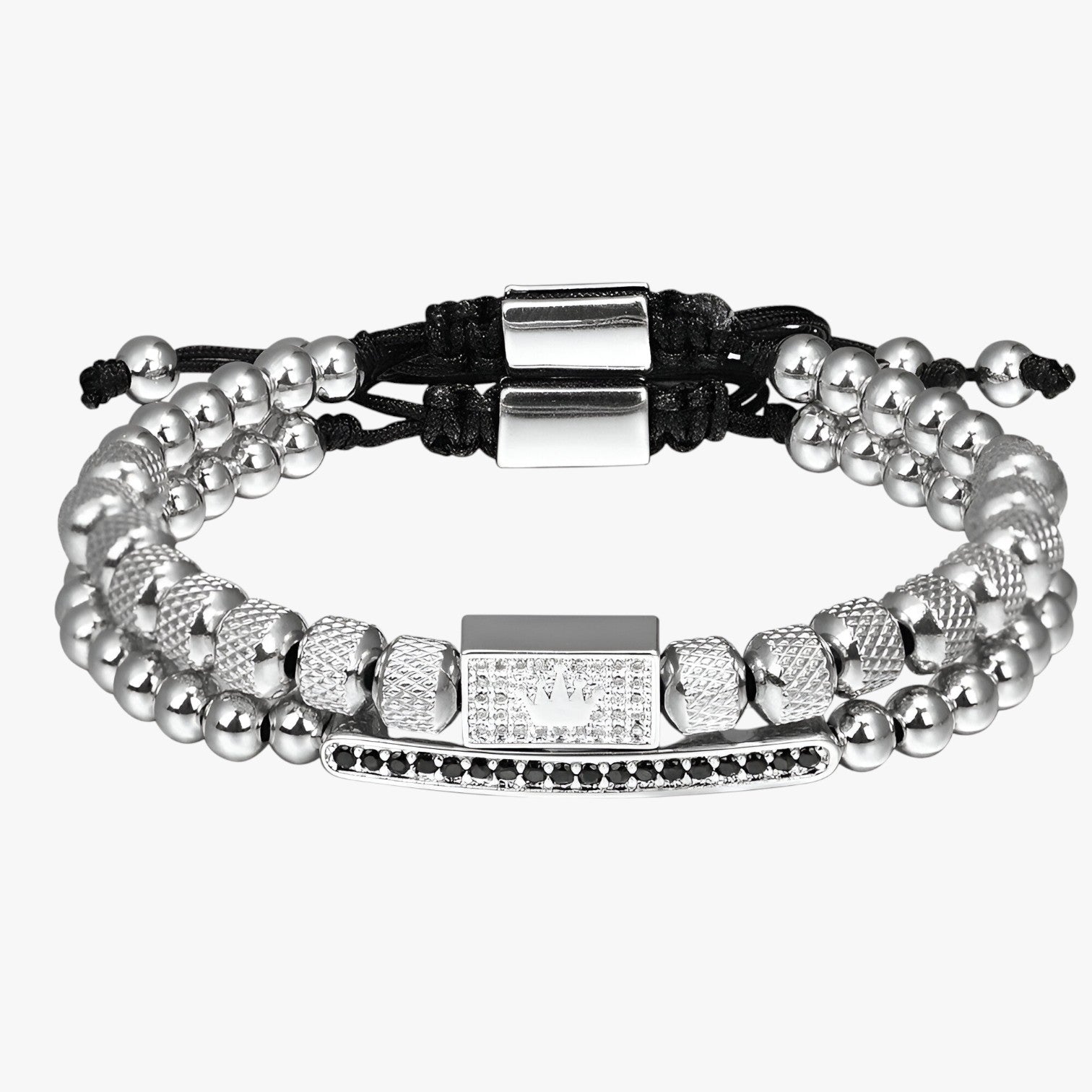 Crown Power - Set di 2 braccialetti per stile e autostima - - autostima braccialetti BRACELET crown crown power jewelry mens accessory mens bracelet power stile - Concept Palermo