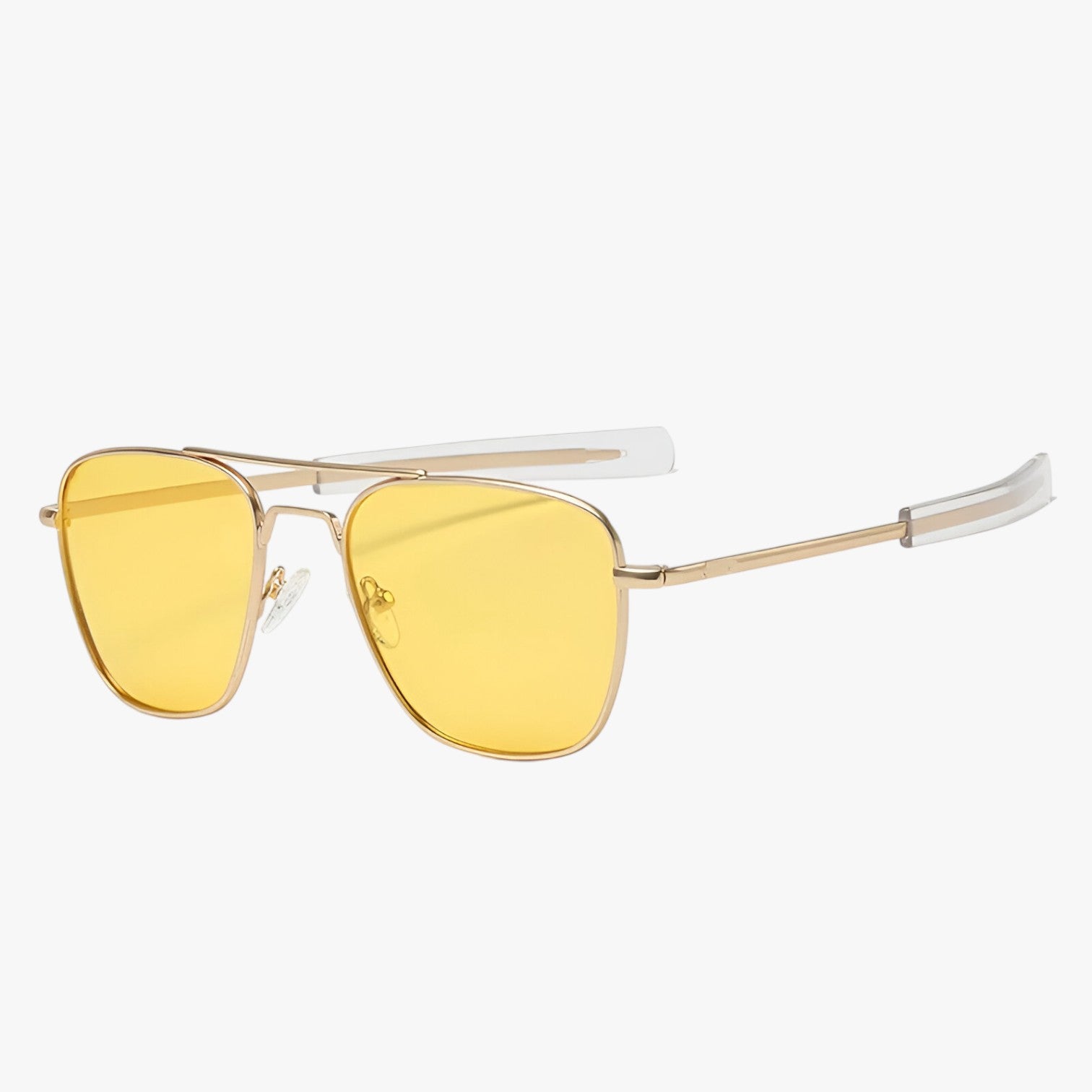 Occhiali da Sole Uomo Vintage in Metallo Leggero, Design Classico - Giallo Oro Polarizzato - Fashion Sunglasses leggero mens sunglasses metallo occhiali occhiali sole sole sunglasses uomo vintage - Concept Palermo