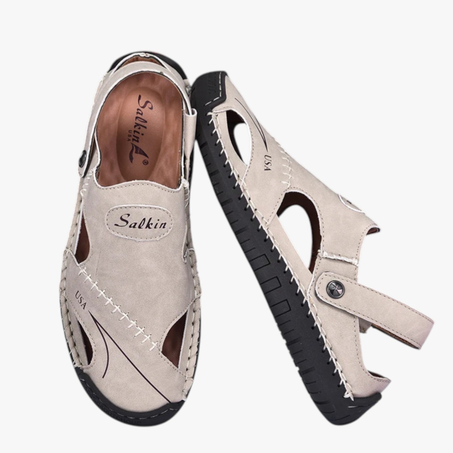 Sandali estivi da uomo - Pelle traspirante e suola antiscivolo per un tocco di stile - - antiscivolo casual sandals estivi pelle sandali sandali estivi sandals stile stylish sandals suola women sandals - Concept Palermo