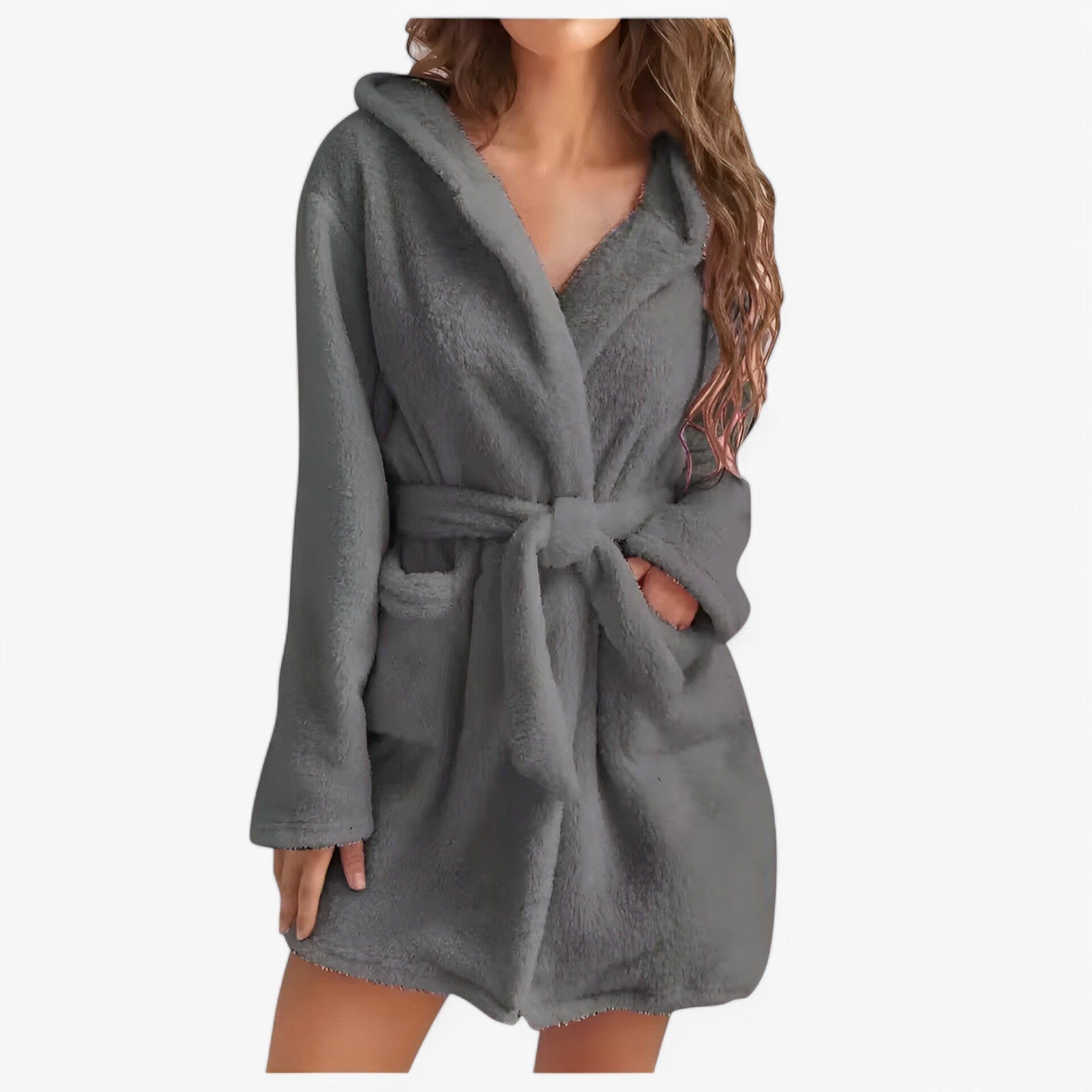 Accappatoio con Cappuccio Caldo e Morbido Uomo - R20225Grigio - accappatoio accappatoio cappuccio Bathrobes caldo cappuccio freja | accappatoio con cappuccio caldo e morbido - € uomo - Concept Palermo