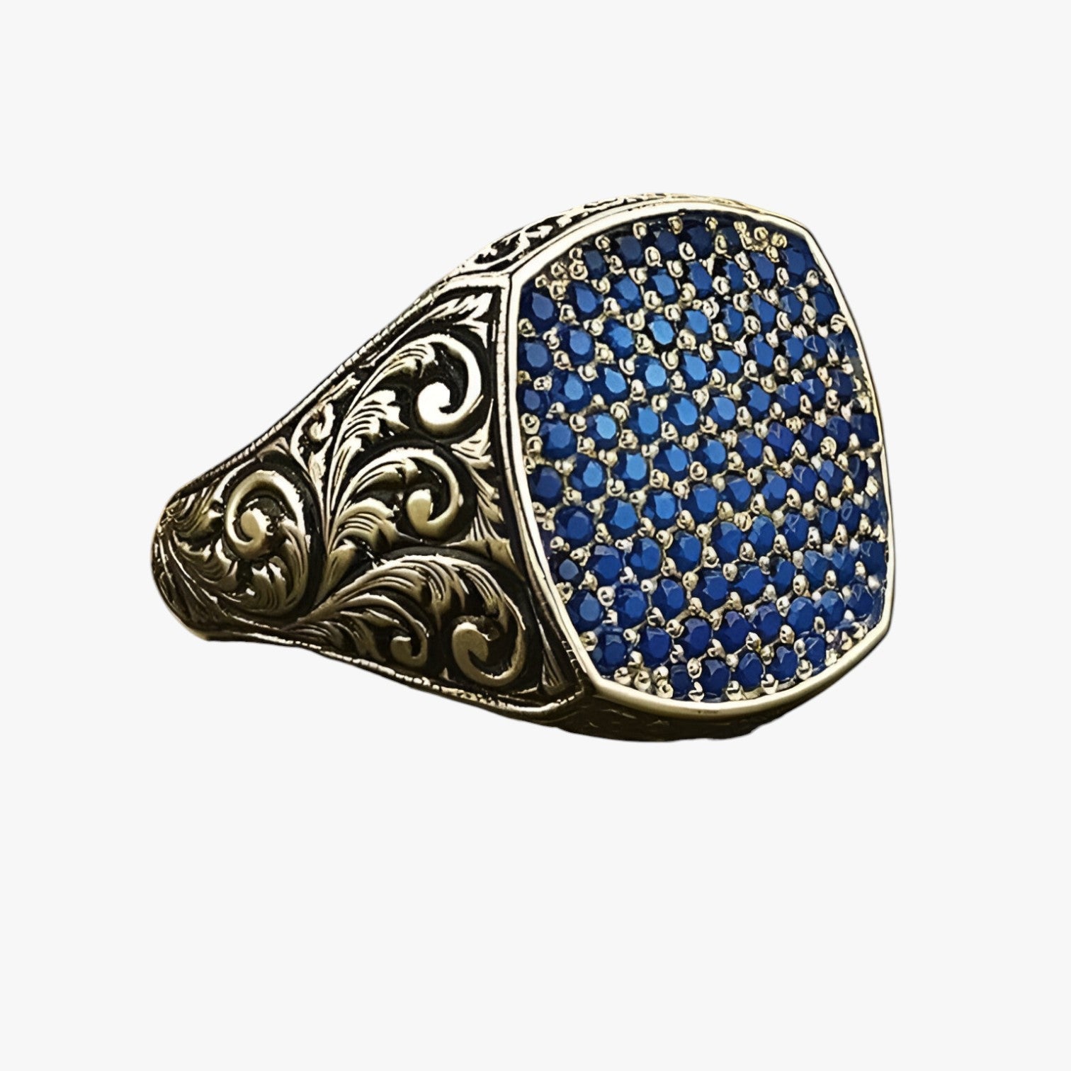 Classe senza tempo con zaffiri colorati Uomo - Blauw - classe classe tempo colorati jewelry mens accessory mens ring Rings tempo uomo zaffiri - Concept Palermo