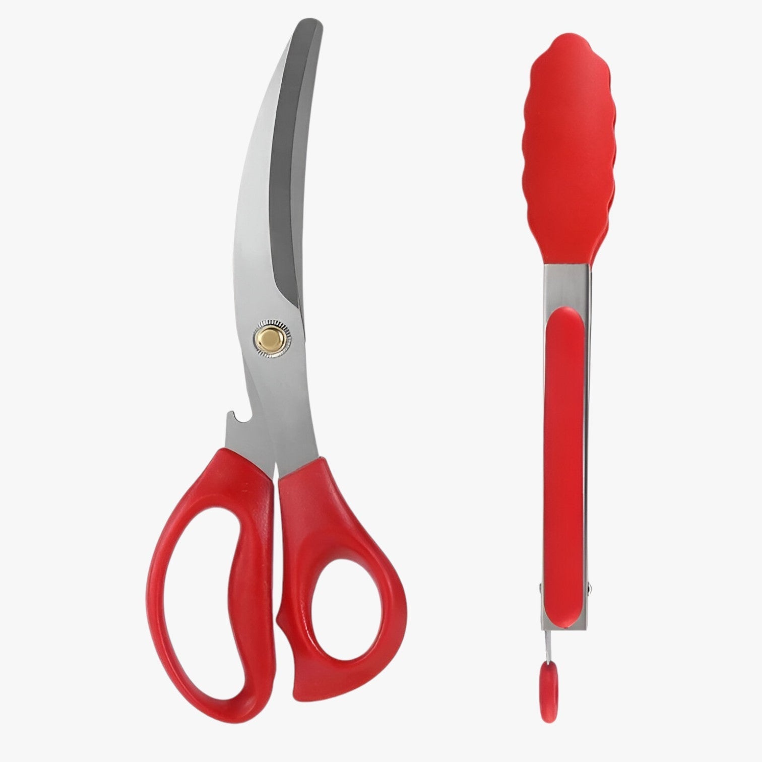 Grip & Handy - Set di pinze per barbecue RVS Acciaio Uomo - rosso 2pz - acciaio barbecue grip grip handy handy Kitchen kitchen & dining kitchen accessory kitchen tools pinze uomo - Concept Palermo