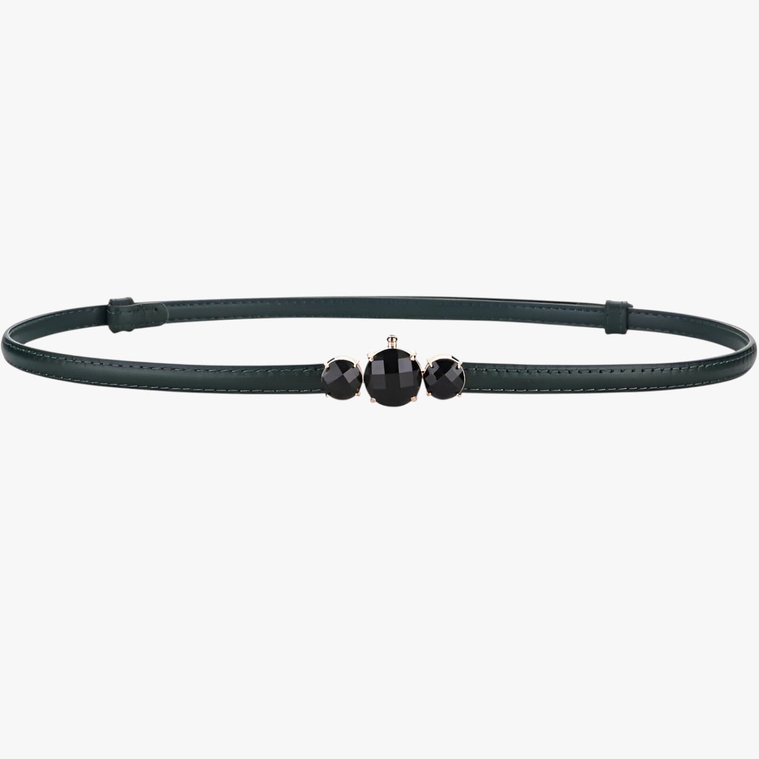 Cintura sottile in vera pelle – Eleganza regolabile Donna - verde 100cm - Belts cintura cintura sottile donna eleganza pelle regolabile sottile vera waist belt for women Womens belt - Concept Palermo