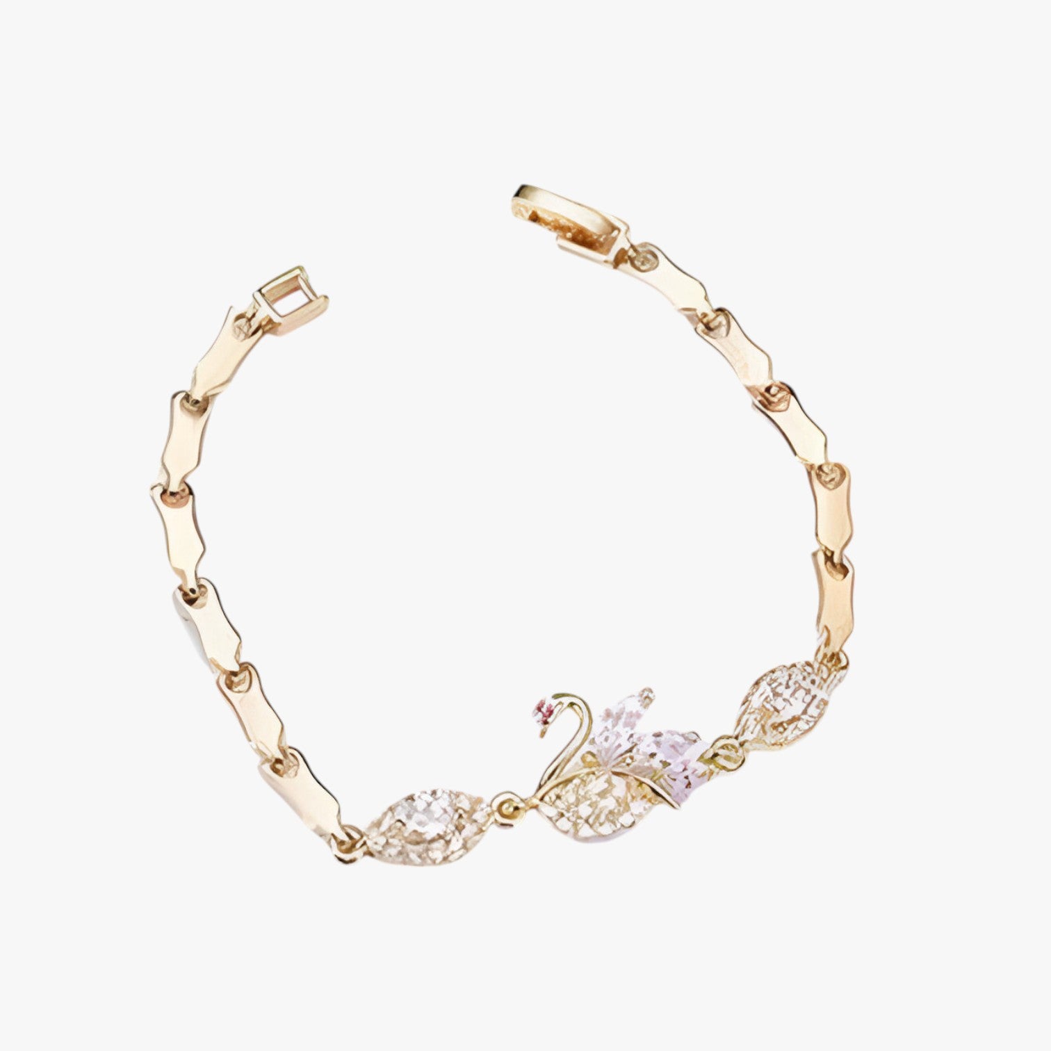 Bracciale Donna con Cigno in Zircone Stile Classico Oro - - bracciale bracciale donna BRACELET FOR WOMEN BRACELETS bracelets for women cigno donna esmeralda | bracciale donna elegante con cigno in zircone stile classico oro - €25 stile zircone - Concept Palermo