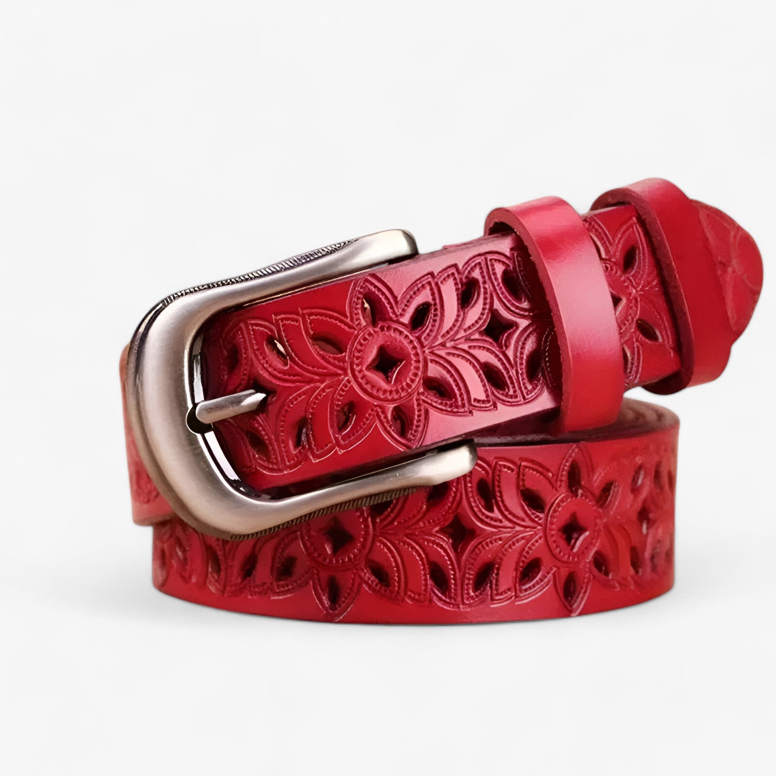 Nuova cintura in pelle resistente in pelle Donna - Rosso 115CM - belts cintura cintura pelle donna pelle resistente waist belt for women Womens belt - Concept Palermo
