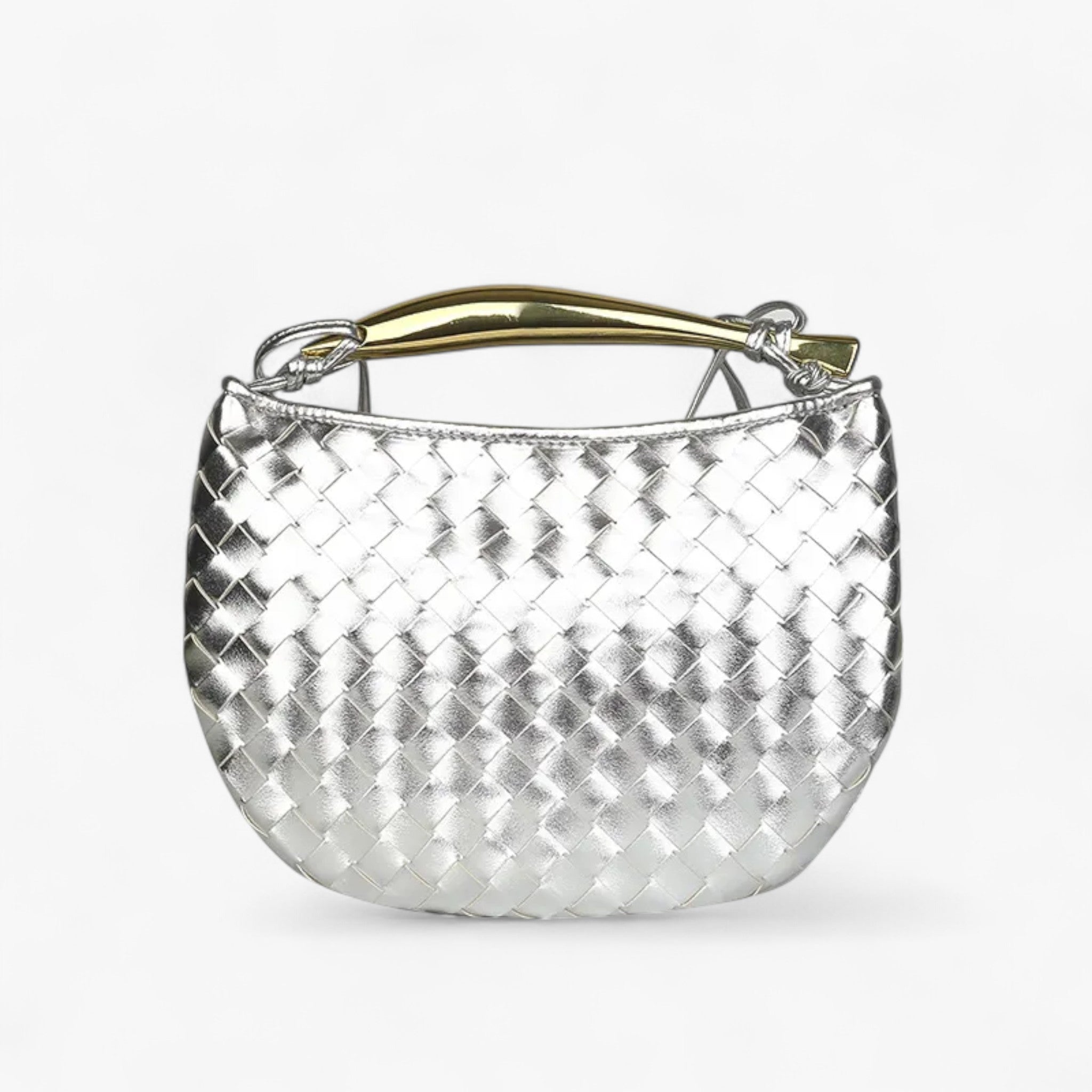 Borsa Donna Grande in Tessuto Elegante con Tracolla Regolabile - Pratica e Spaziosa - Argento - bags borsa borsa donna donna handbags pratica tessuto Women's handbags - Concept Palermo
