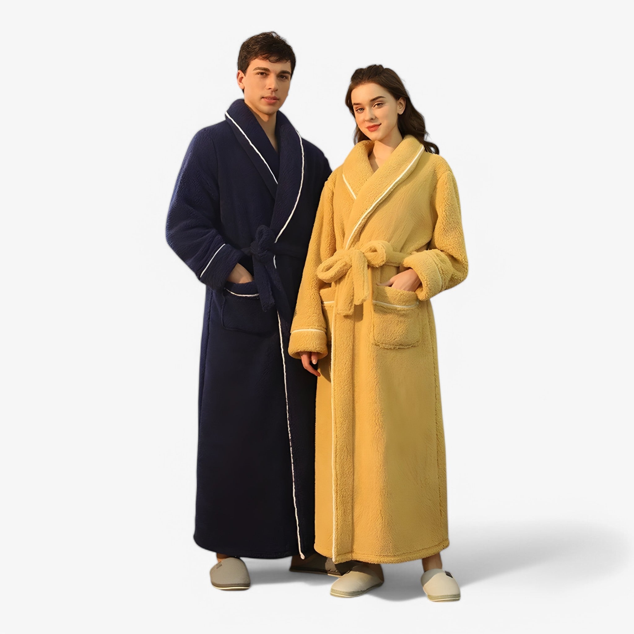 Accappatoio Uomo/Donna in Spugna di Cotone Morbido con Cappuccio, Taglie S-XL - - accappatoio Home Decor robes - Concept Palermo