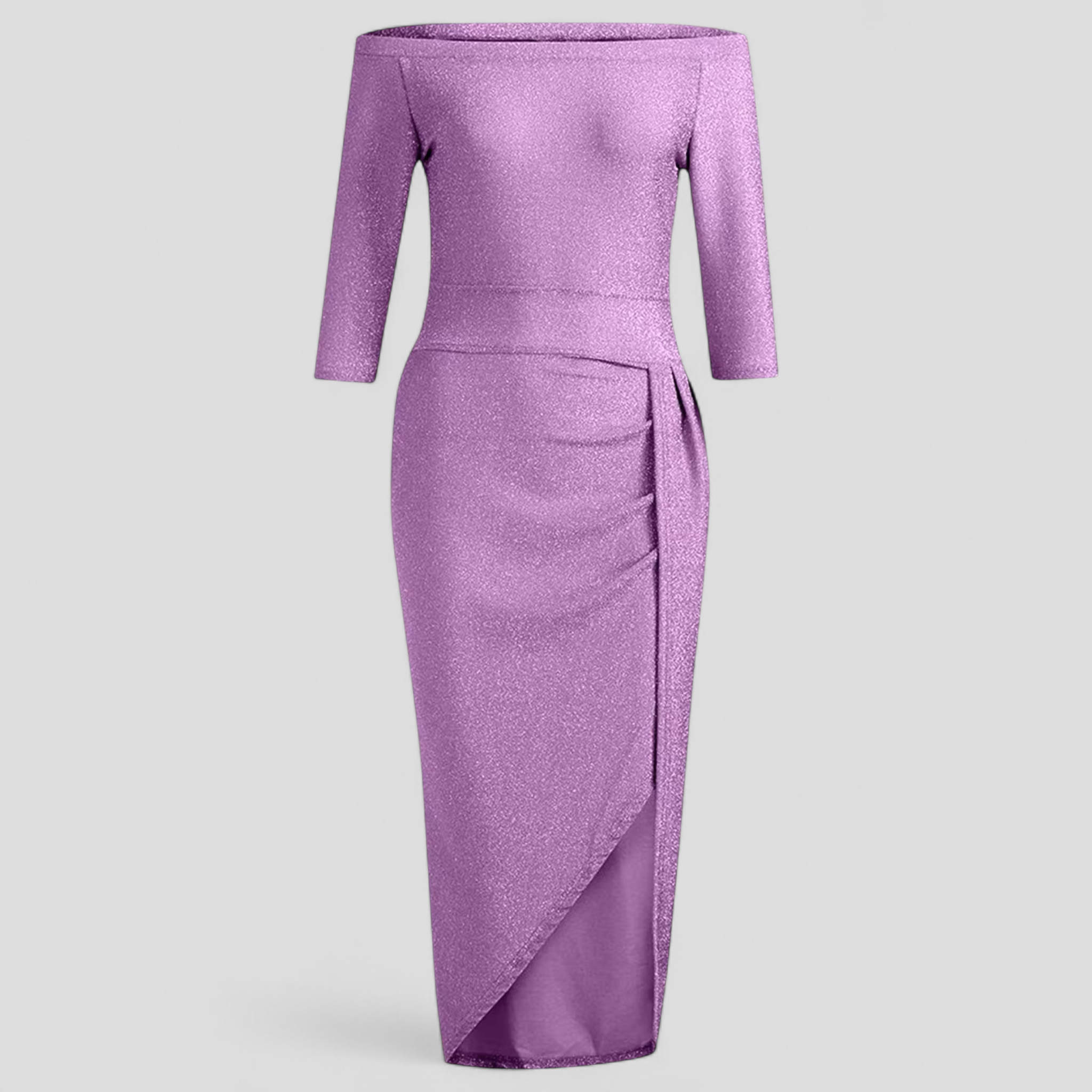 Abito Donna Nero in Ecopelle Aderente con Spalle Scoperte - Elegante e Moderno - Lavanda - abito abito spalle donna dresses pelle scoperte spalle - Concept Palermo