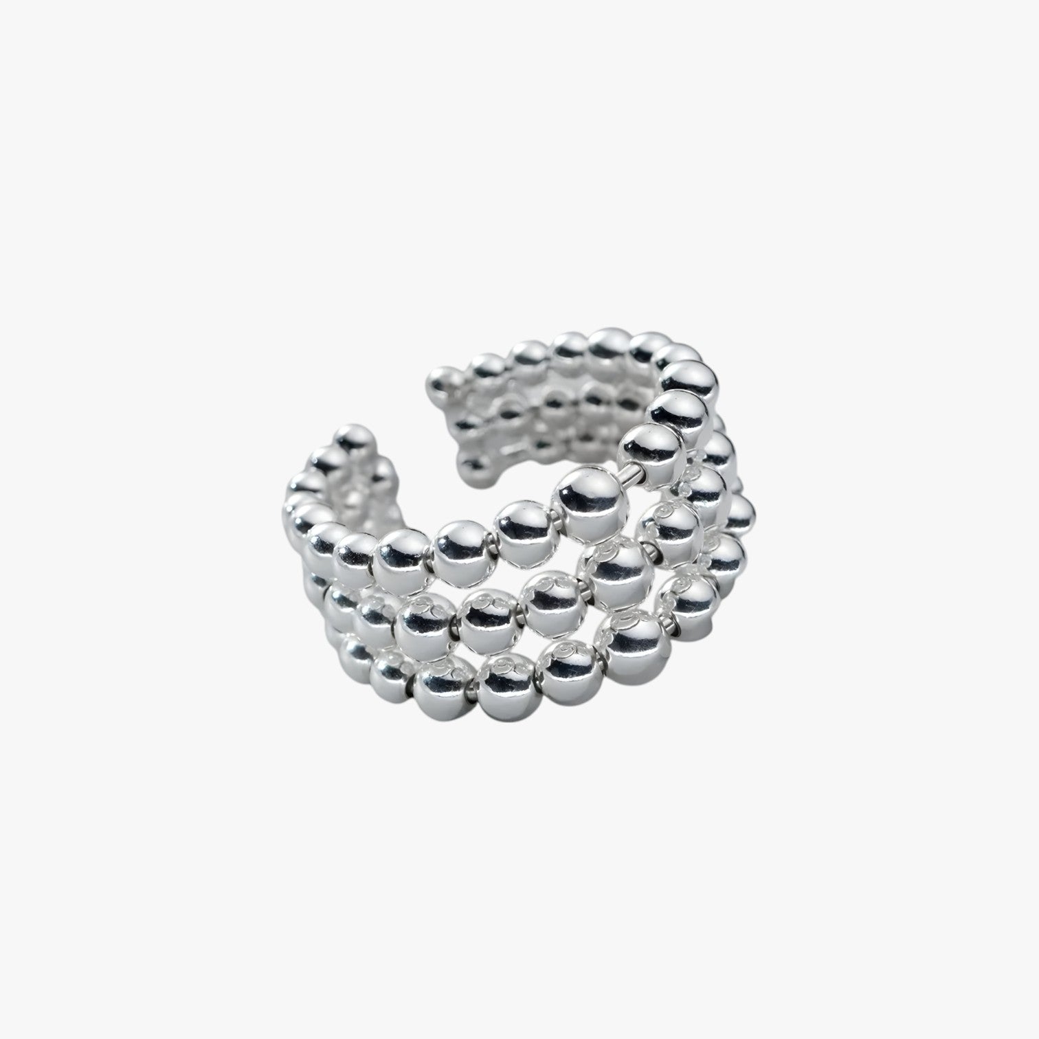 E Unica - Anello geometrico in argento a tre strati fatto a mano - - Accessories Jewelry anello fatto geometrico jewelry mano Rings strati unica womens ring - Concept Palermo