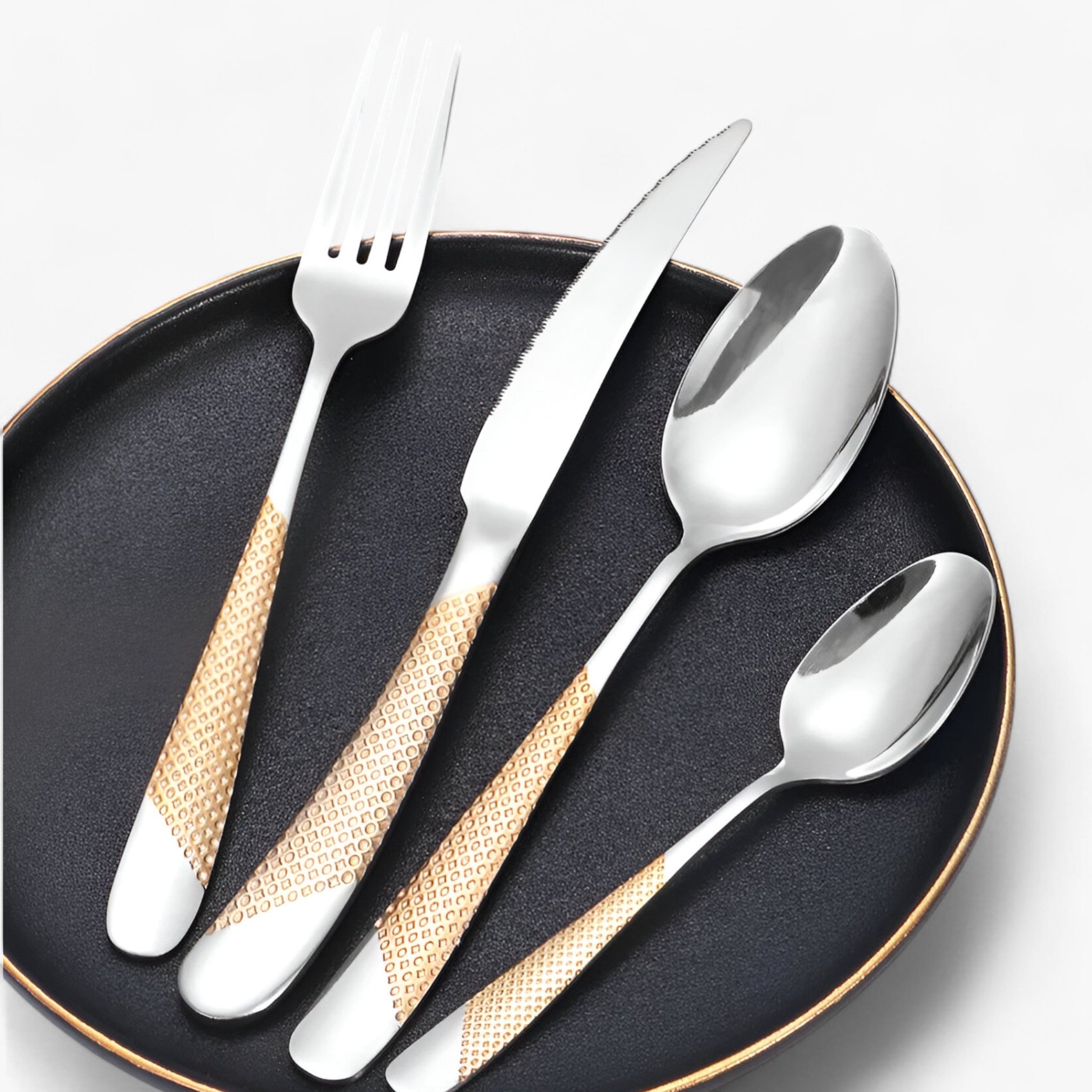 Set Posate Acciaio Inox da Uomo Elegante 24 Pezzi - - acciaio home & garden huis & tuin inox posate posate acciaio uomo - Concept Palermo