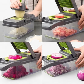 Affettaverdure versatile per una preparazione senza sforzo Uomo - 16 in 1 grigio - affettaverdure affettaverdure versatile Kitchen kitchen & dining kitchen accessory kitchen gadgets Linen Men preparazione sforzo uomo versatile - Concept Palermo