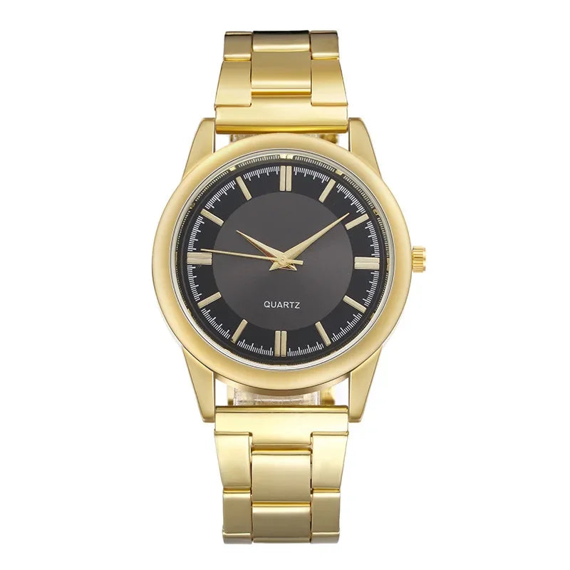 Orologio al quarzo classico - Design in acciaio inossidabile Uomo - Guld Svart - accessoires acciaio design horloges inossidabile orologio orologio quarzo quarzo uomo watches - Concept Palermo