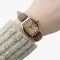Orologio da Donna con Bracciale in Pelle Vintage