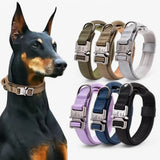 Duurzame tactische halsbandenset voor honden, verstelbaar militair nylon, voor training en dienst