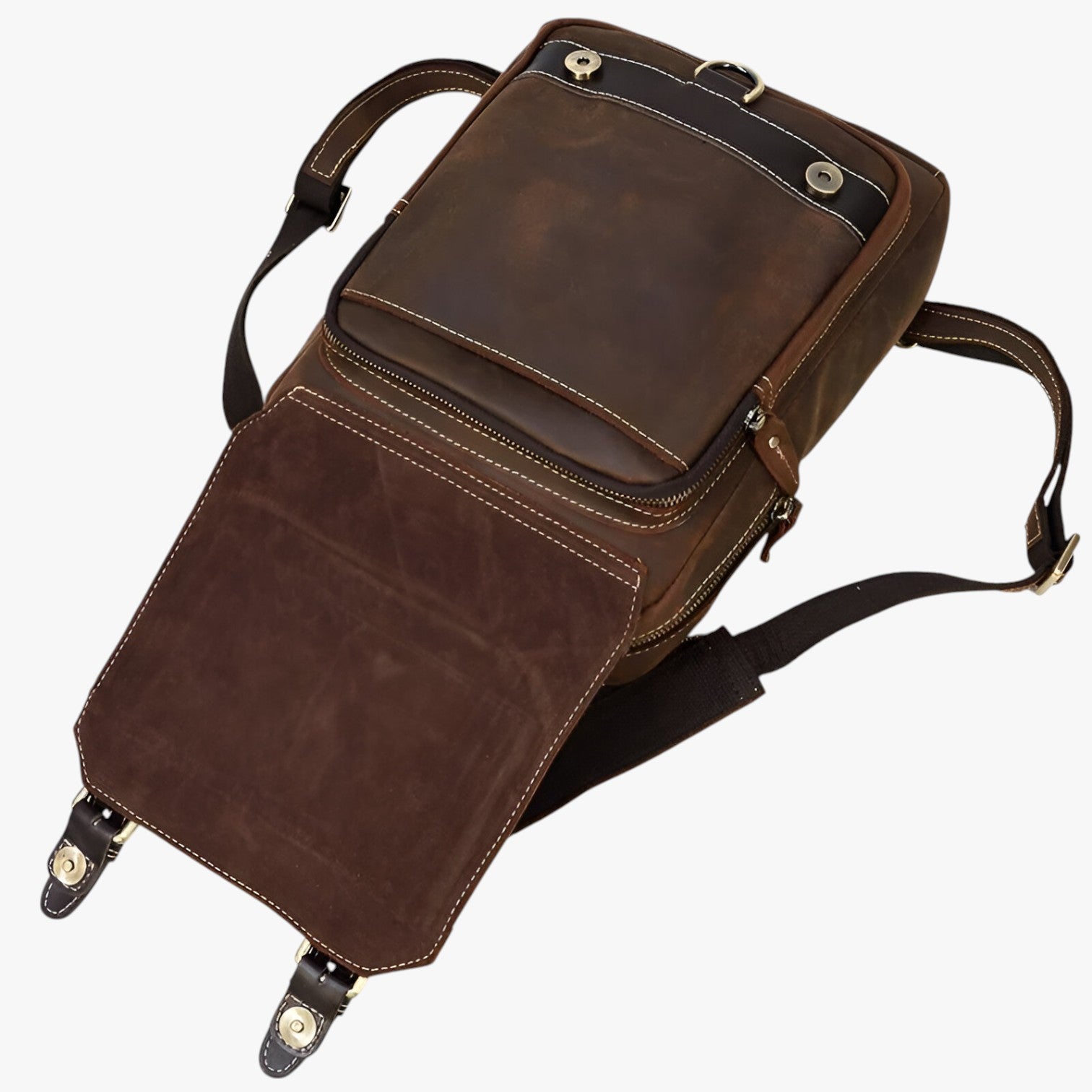 Zaino in pelle vintage a doppio uso - - Bags bags for men doppio pelle vintage zaino zaino pelle - Concept Palermo
