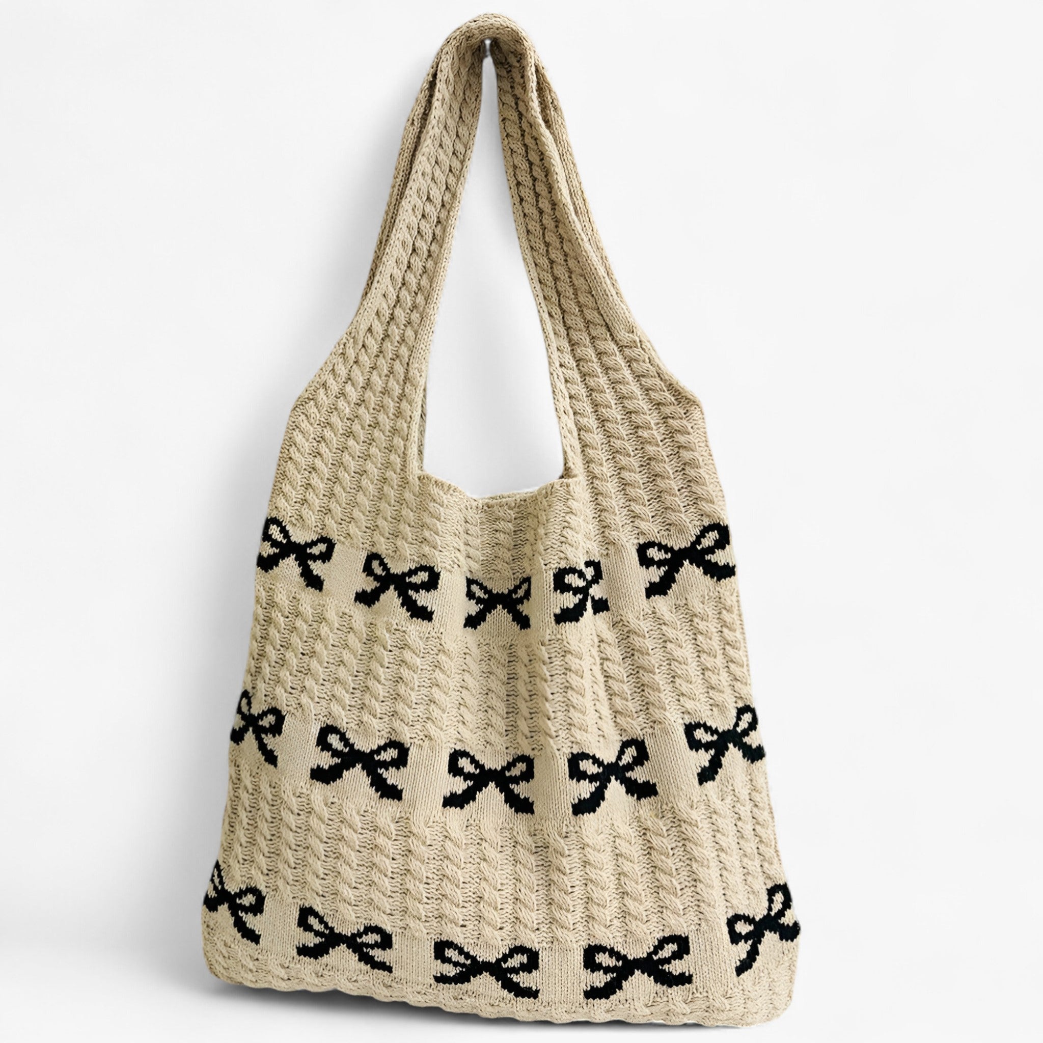 Borsa All’Uncinetto con Fiocco - Nero - borsa borsa uncinetto fiocco francesca | borsa all’uncinetto con fiocco - €25 uncinetto - Concept Palermo