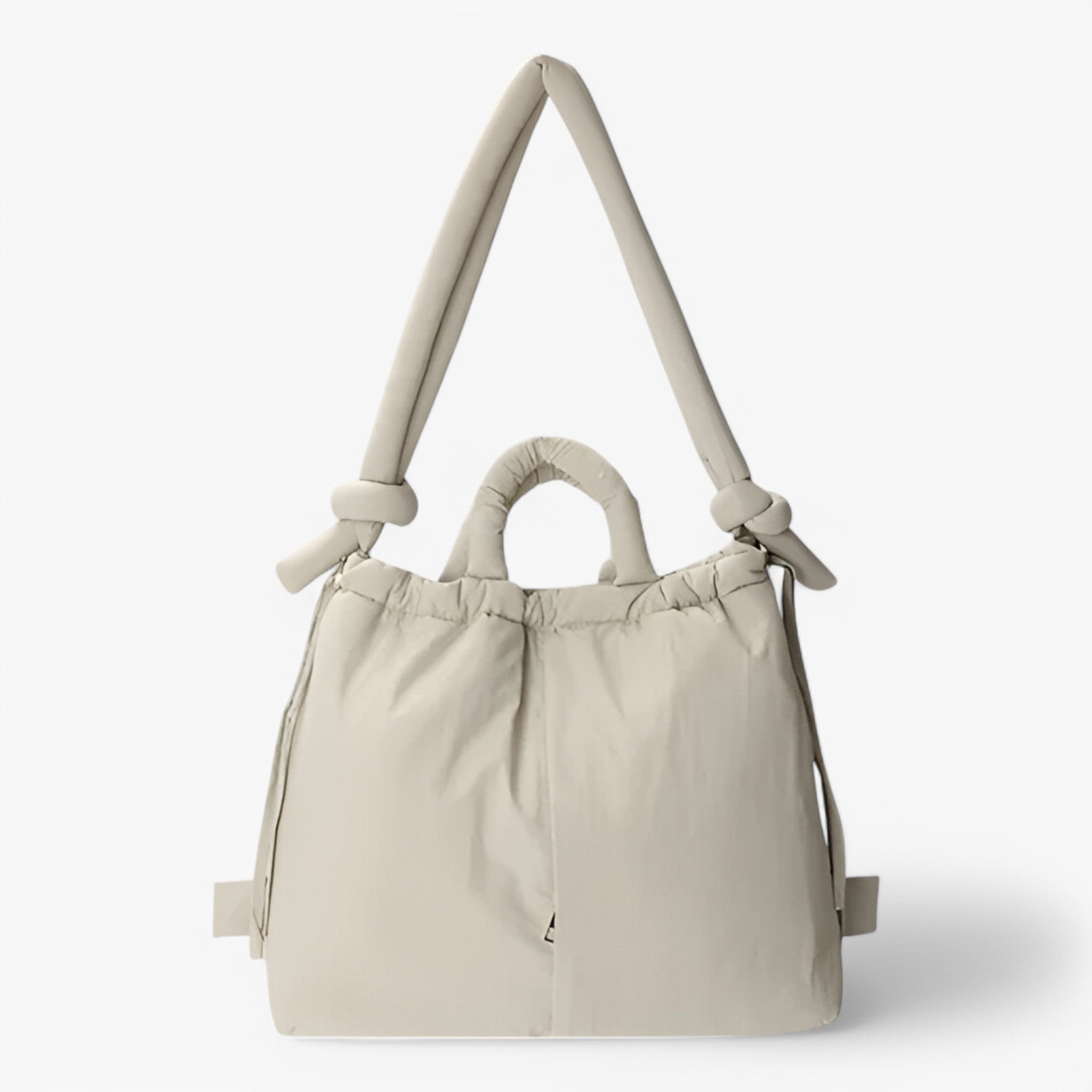 Borsa a Spalla Puffer Nera Grande Donna, Morbida Elegante Invernale con Tracolla - Beige - bags borsa borsa spalla donna new_for_google_may puffer spalla unica - Concept Palermo
