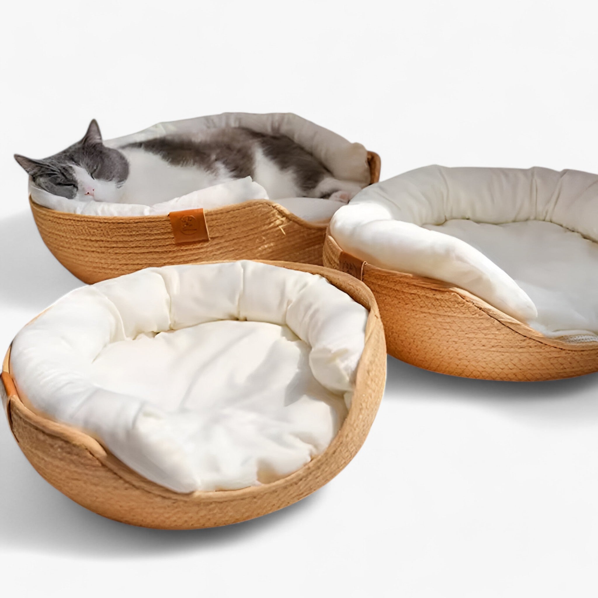 Cuccia Letto Ecologica in Bambù Intrecciato a Mano per Cani e Gatti, Naturale e Resistente - - animali bambù domestici letto letto animali mano pets & supplies tessuto - Concept Palermo