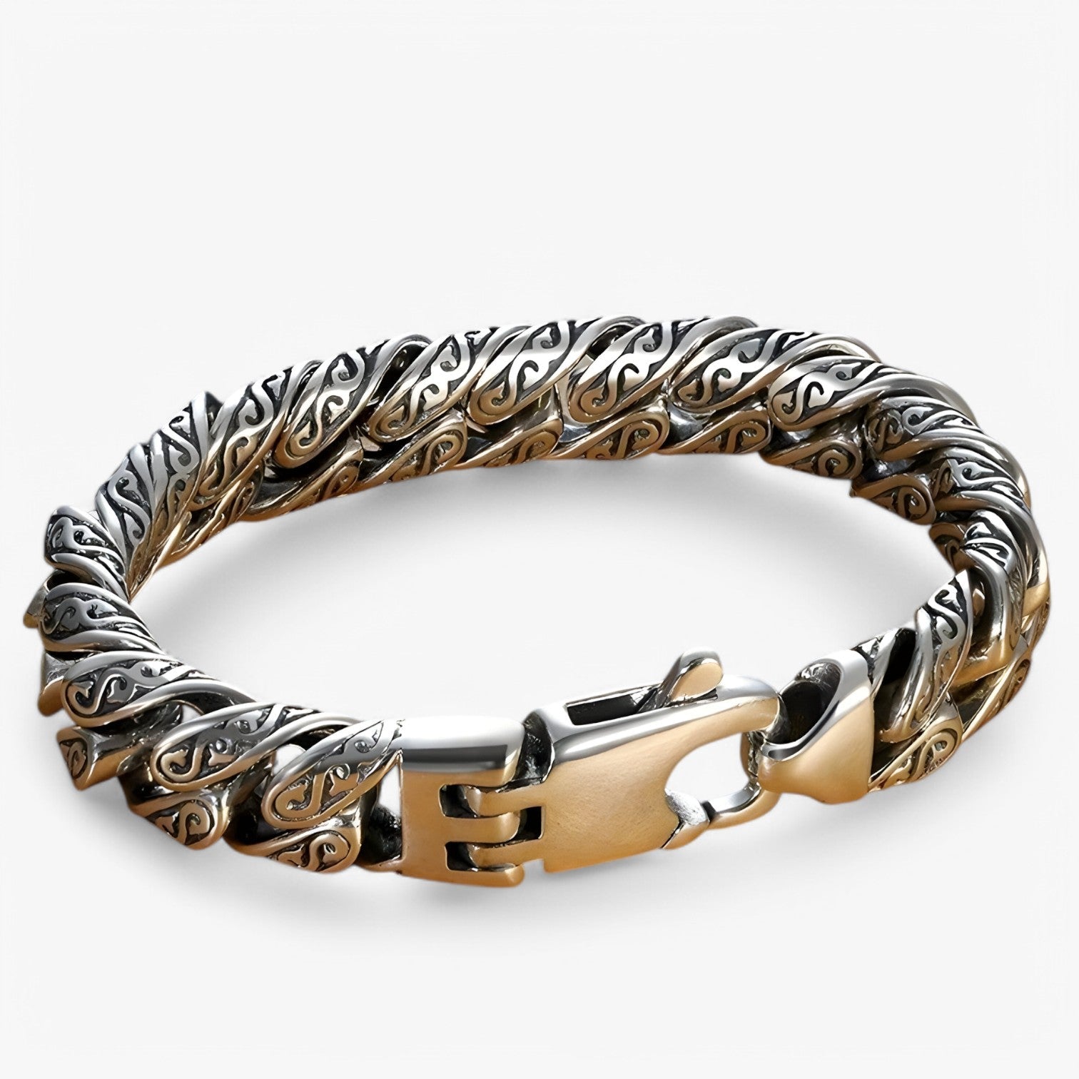 Bracciale in Argento Sterling con Motivo Unico Uomo - - bracciale bracciale sterling BRACELET jewelry mens accessory mens bracelet motivo sterling uomo - Concept Palermo