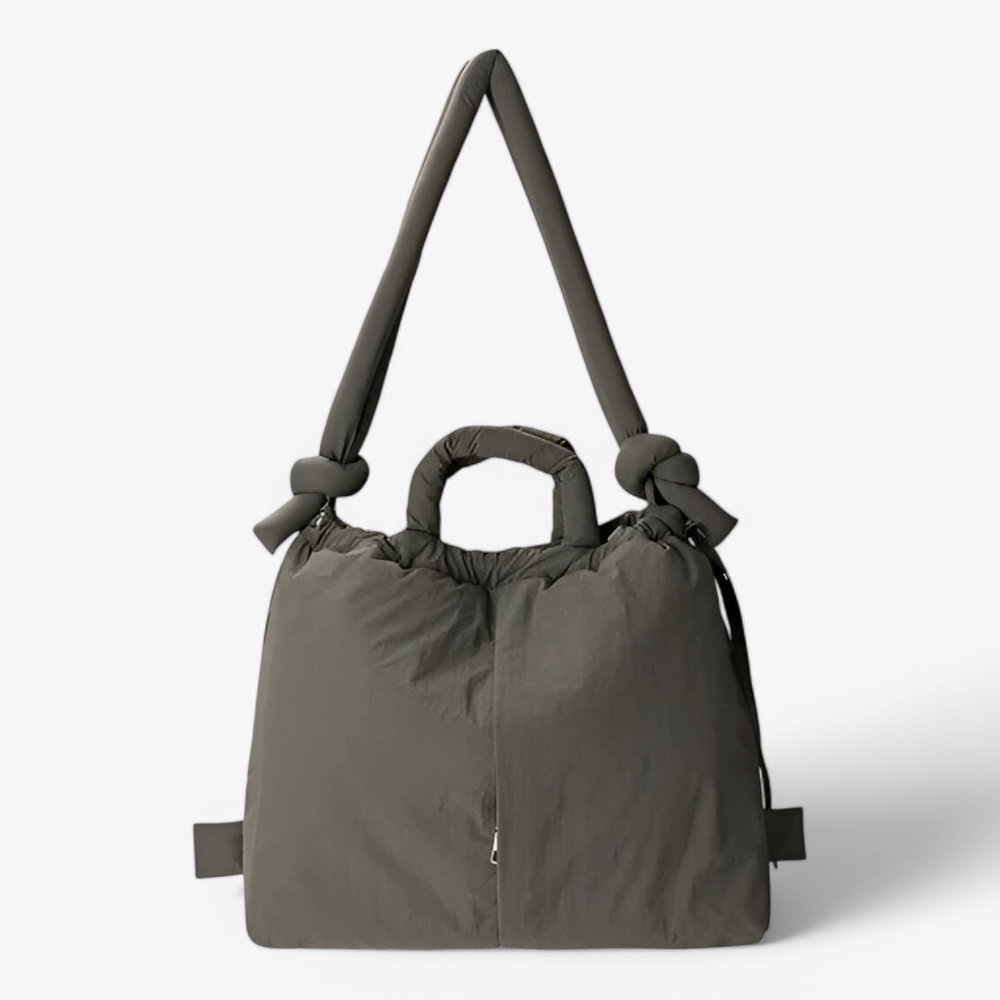 Borsa a Spalla Puffer Nera Grande Donna, Morbida Elegante Invernale con Tracolla - Grigio - bags borsa borsa spalla donna new_for_google_may puffer spalla unica - Concept Palermo