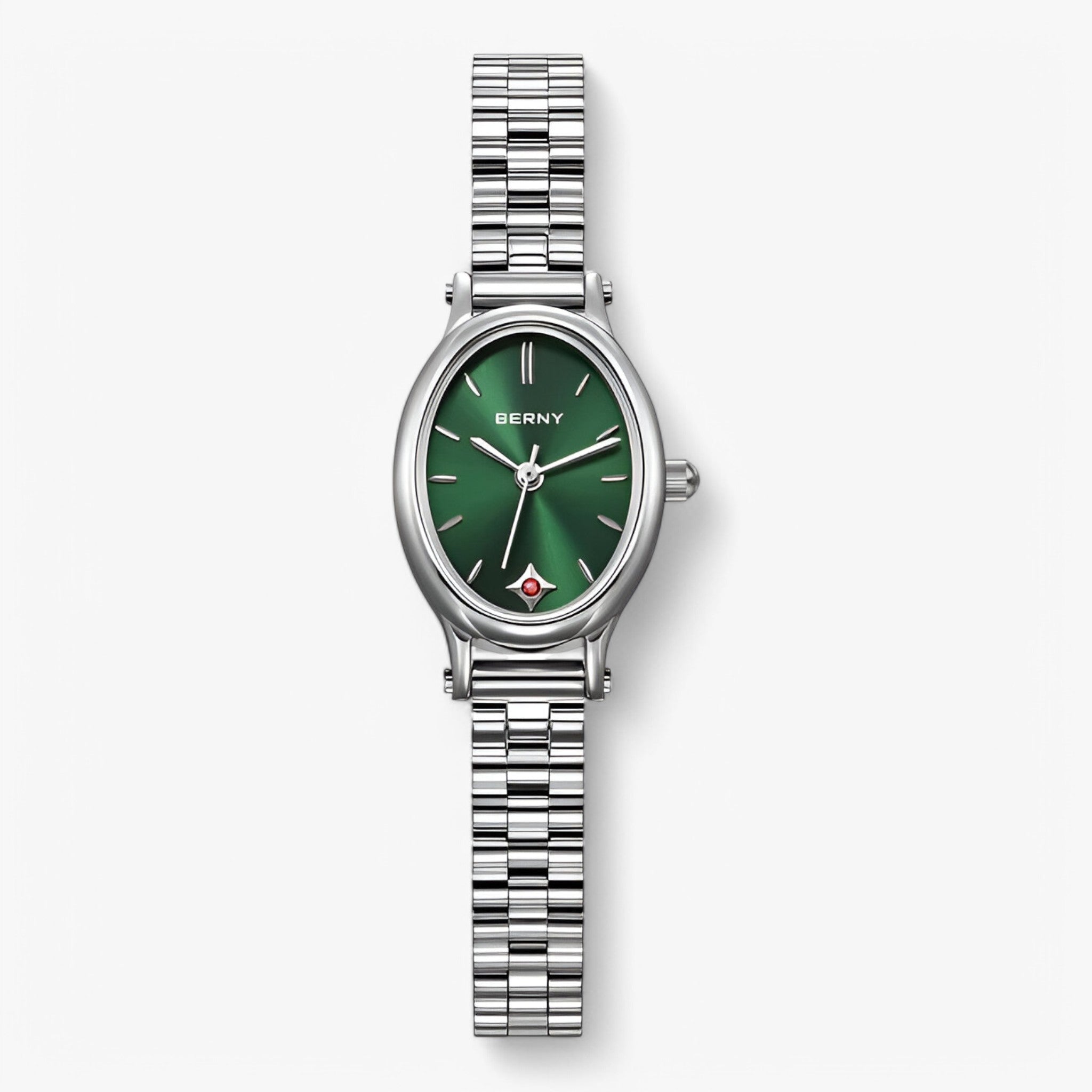 Orologio con bracciale ovale minimalista Donna - Verde - bracciale donna female watch minimalista orologio orologio bracciale ovale watch for women watches - Concept Palermo
