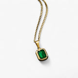 Gouden Ketting met Smaragden - Stevig