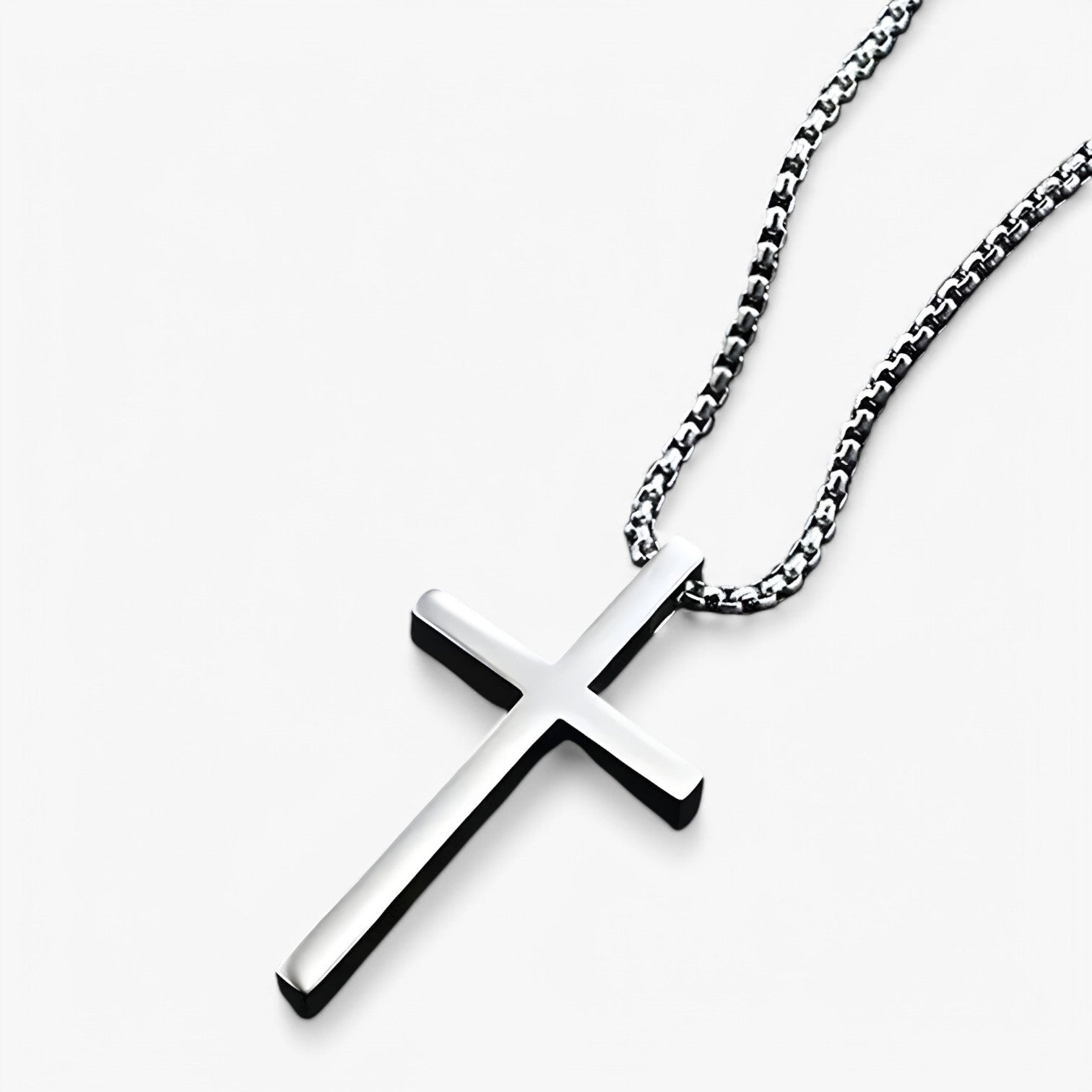 Ciondolo in Croce d'Argento – Cool & Senza Tempo in Acciaio Inossidabile Lana - - acciaio ciondolo ciondolo croce cool croce inossidabile jewelry lana necklace for men NECKLACES Stainless Steel Necklace - Concept Palermo