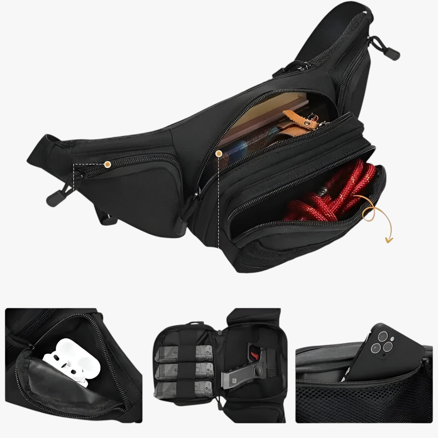 Marsupio Tattico Multifunzione per Outdoor Uomo - - Bags bags for men Crossbody Bags marsupio marsupio tattico multifunzione outdoor Shoulder & Crossbody Bags tattico uomo - Concept Palermo