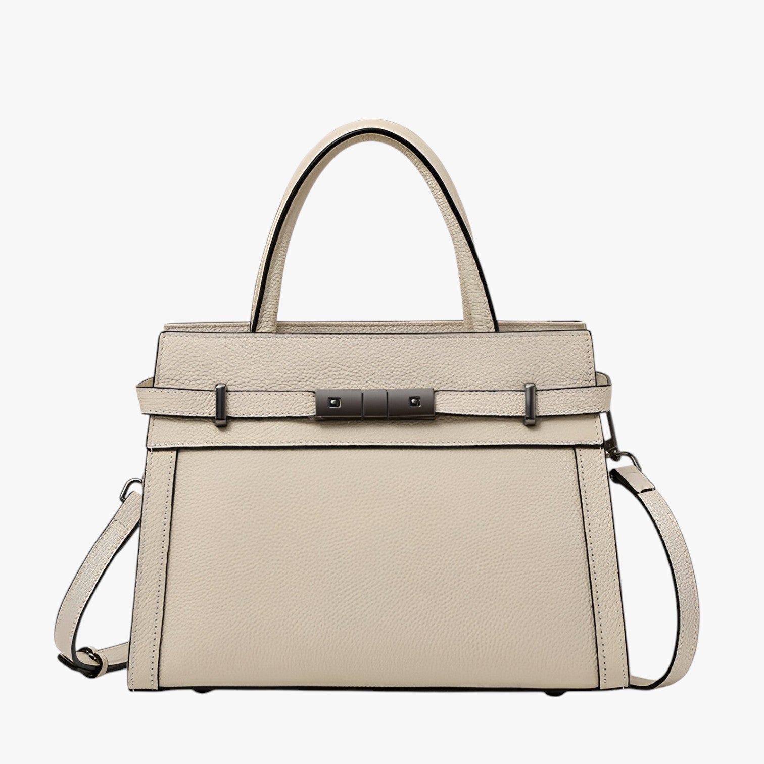 Borsa Tote Donna in Vera Pelle Nera - Grande e Spaziosa per Lavoro e Viaggio - Beige (20cm< Lunghezza Max <30cm) - Bags borsa borsa tote bovina donna handbags pelle tote vera women bags Women's handbags - Concept Palermo