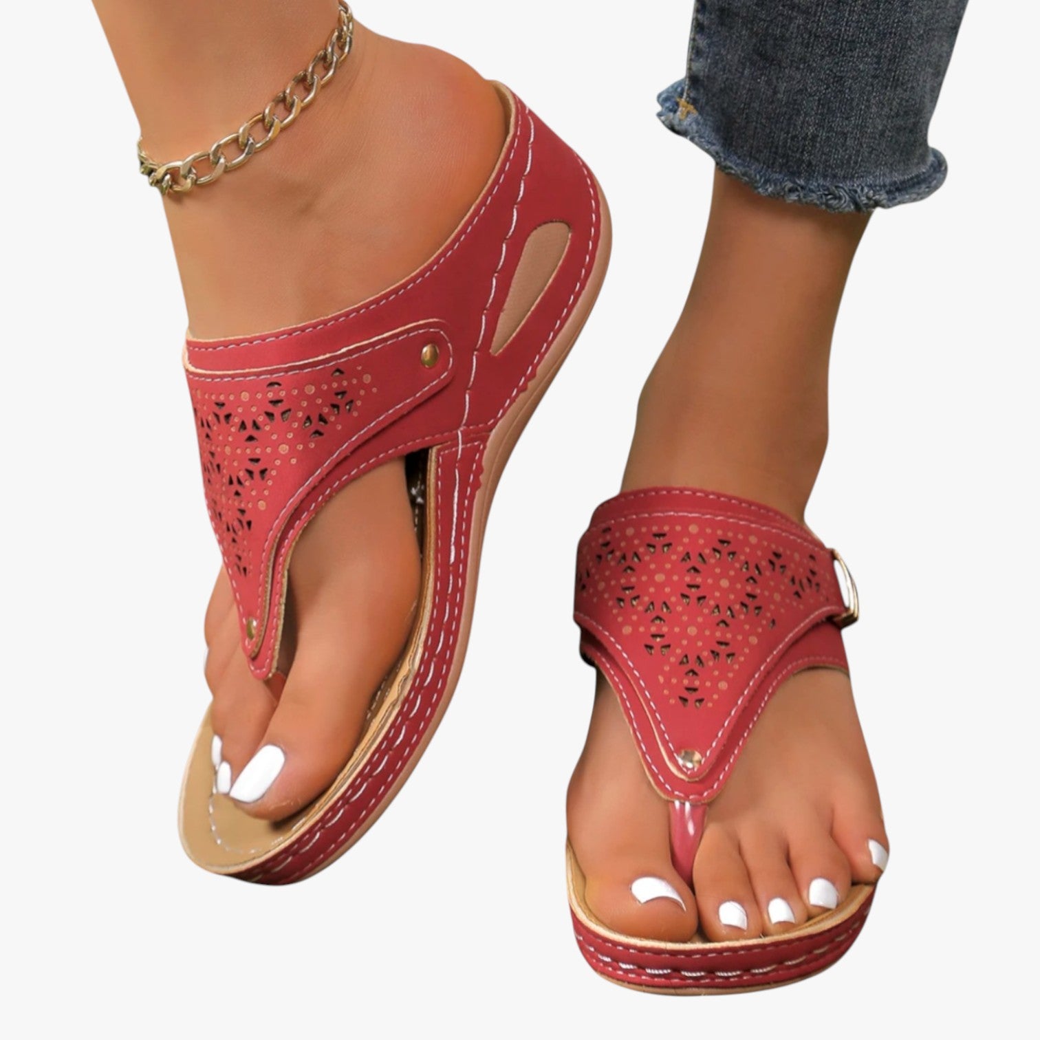 Sandali Donna Ortopedici con Zeppa Morbida Antiscivolo, Traspiranti per Comfort Estivo - - antiscivolo breathable sandals donna easy wear sandals estiva fashion sandals morbidi ortopedici sandali sandali ortopedici sandals stylish sandals - Concept Palermo