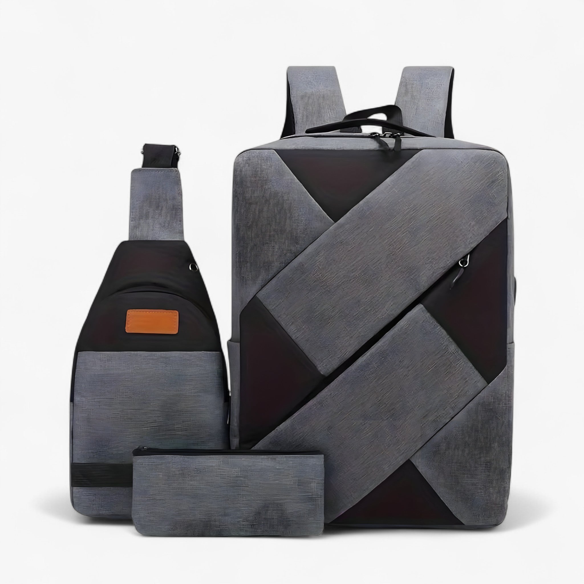 Set 3 in 1 con zaino e accessori coordinati Donna - Grigio - accessori Backpack Backpacks bags coordinati donna zaino zaino accessori - Concept Palermo
