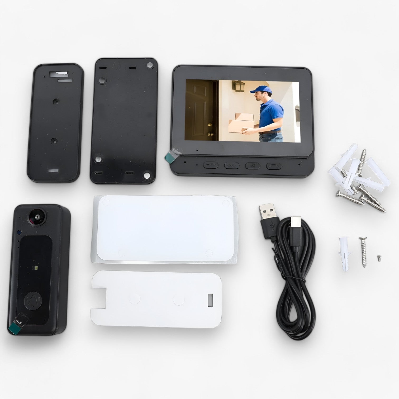 Campanello video wireless con lente grandangolare da 8MP Uomo - - camera campanello campanello video gadget gadgets grandangolare lente uomo video wireless - Concept Palermo