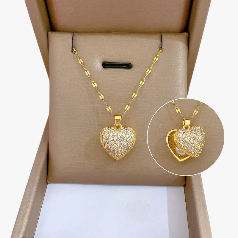 Collana di perle a forma di cuore Lana - - collana collana perle cuore elegant womens necklaces forma jewelry lana necklace NECKLACES Necklaces for Women perle - Concept Palermo