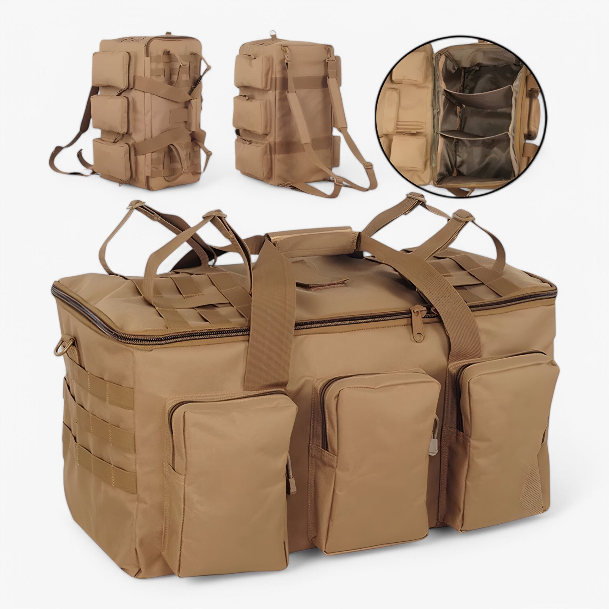 Borsa da viaggio tattica 55L – Tracolla regolabile e diversi scomparti Uomo - - bags borsa borsa viaggio diversi duffel bag regolabile scomparti tattica tracolla travel bag Travel Bags - Concept Palermo