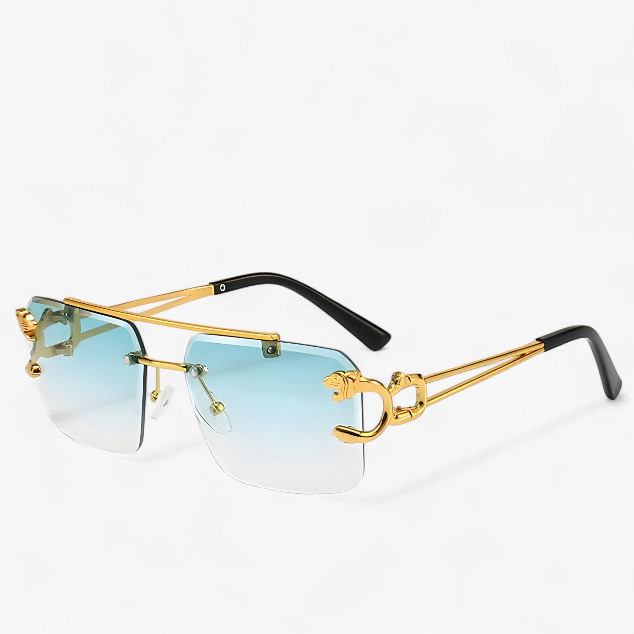 Occhiali da sole vintage senza montatura a specchio Uomo - Verde sfumato - Fashion Sunglasses men sunglasses polarized mens sunglasses montatura occhiali occhiali sole Polarized man sunglasses sole specchio Sunglasses sunglasses polarized men uomo vintage - Concept Palermo