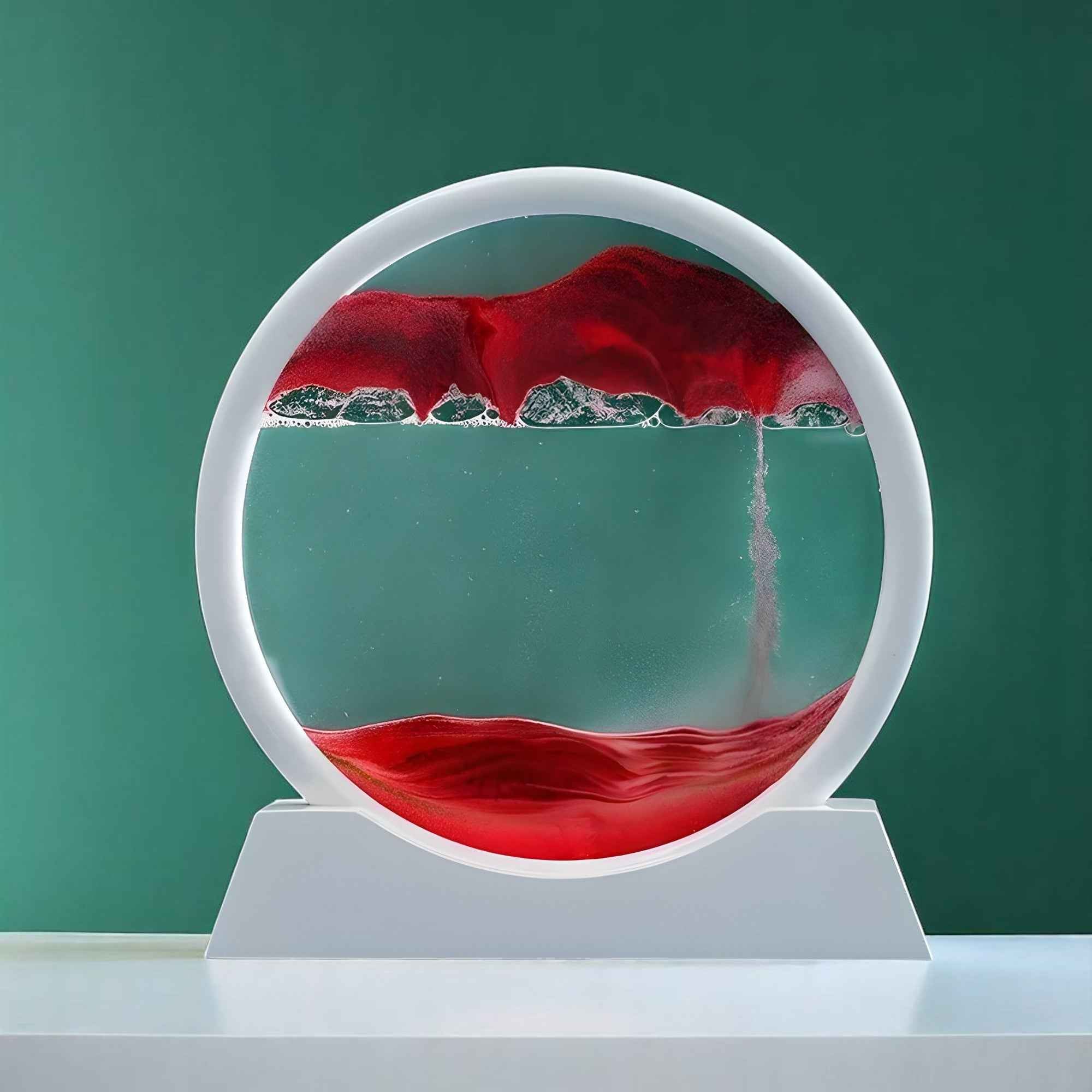 Quadro di Sabbia Mobile 3D Decorativo in Vetro – Paesaggio Rilassante per Ufficio/Casa - Rosso - art de sable art en verre art visuel atmosphère apaisante cadeau décoratif cross-from-marche-lino-15392234176861 design élégant décor décor verre décoration de bureau décoration intérieure homme mouvement New-google objet de décoration paysage en verre sable sable en mouvement verre - Concept Palermo