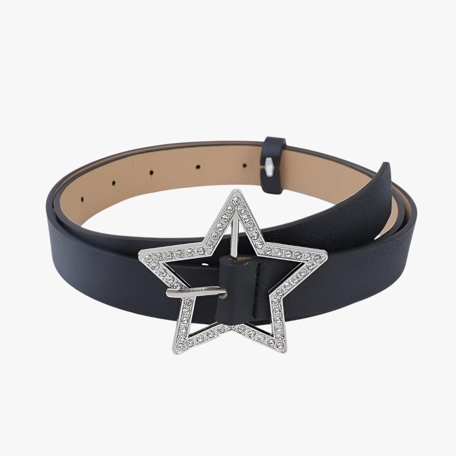 Cintura Y2K con strass per jeans - nero - belt Belts cintura cintura strass jeans strass waist belt for women Womens belt - Concept Palermo