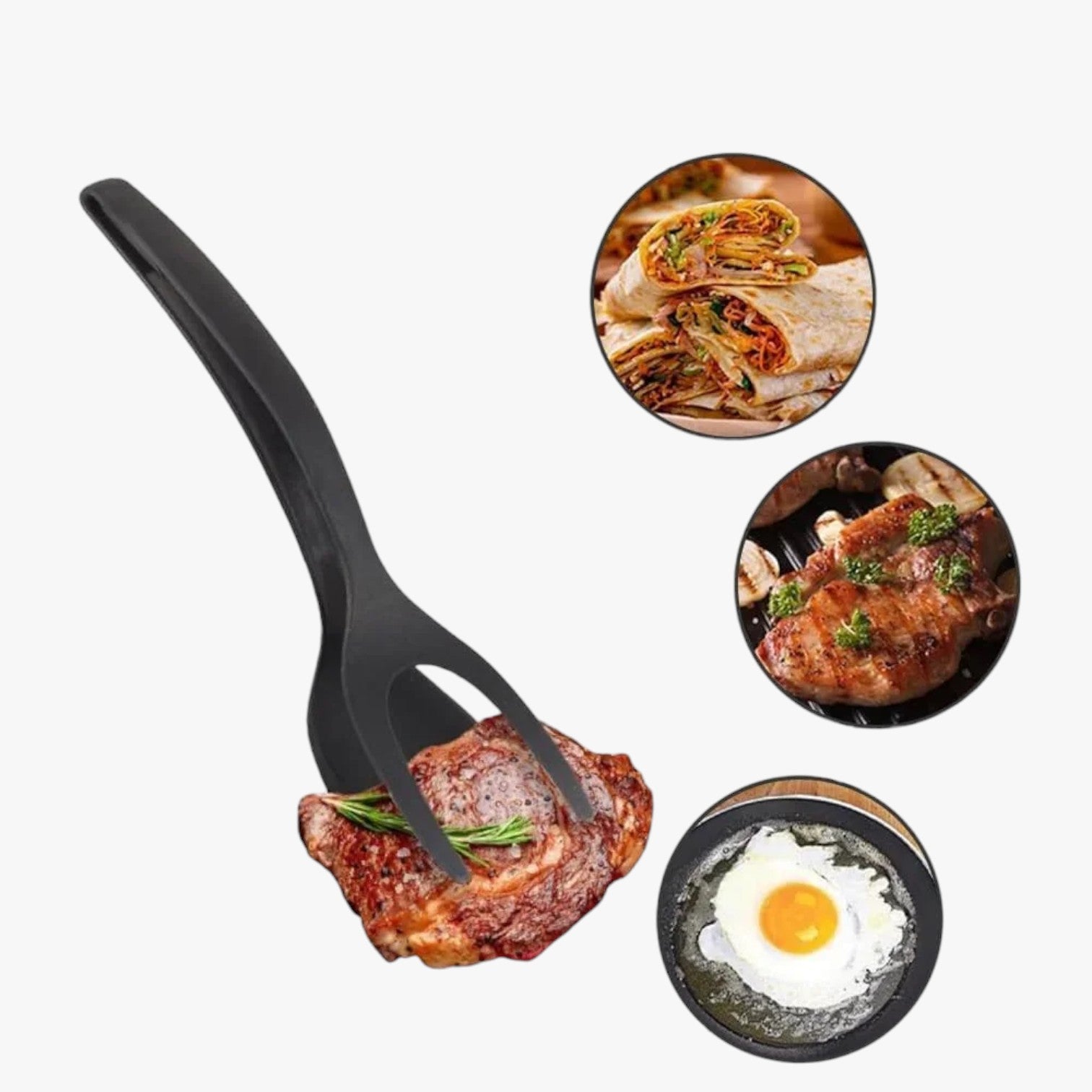 Spatola-pinza in silicone 2-in-1 per uova e pesce - - Kitchen kitchen & dining Kitchen Essentials kitchen tools pesce pinza silicone spatola uova - Concept Palermo