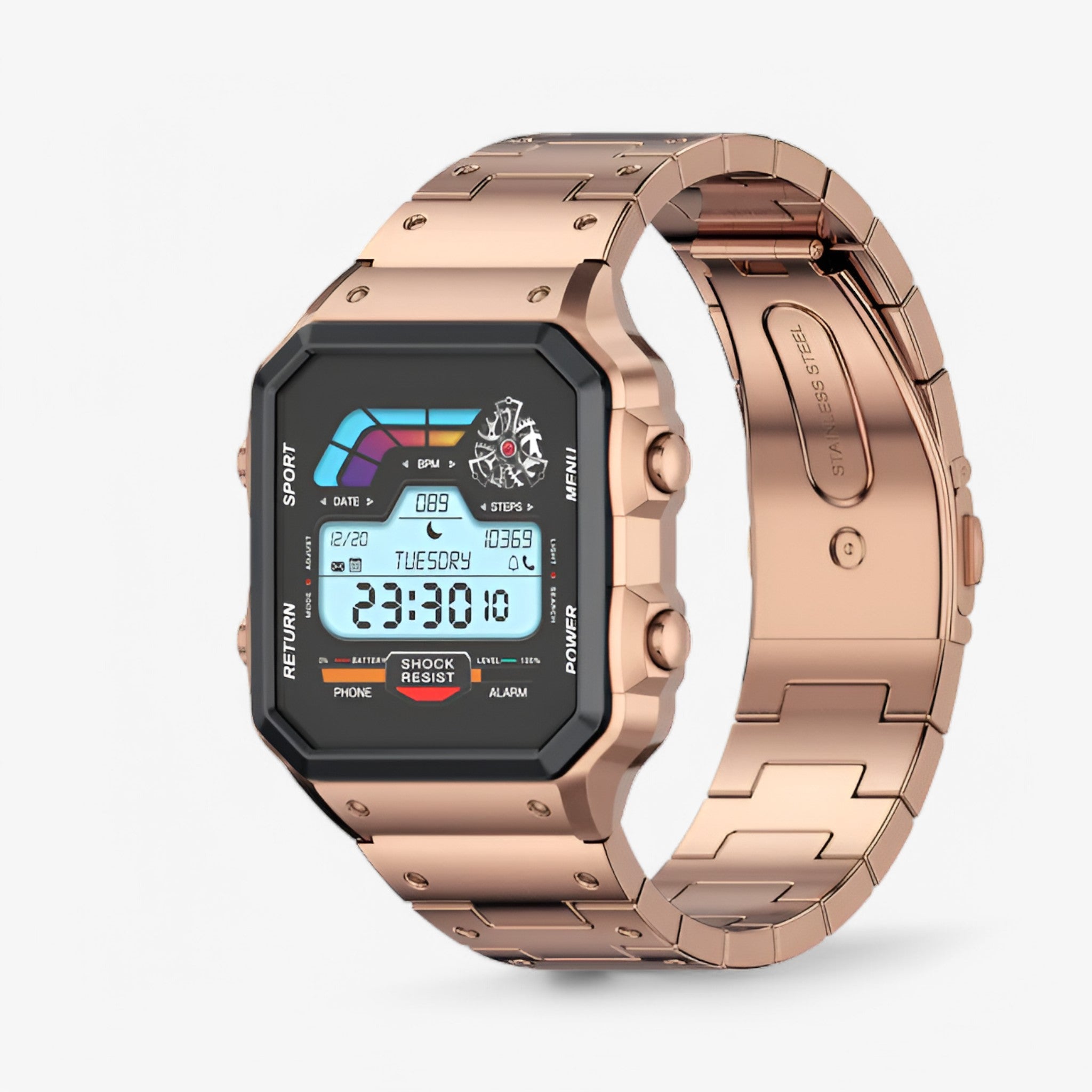 Smartwatch AMOLED GPS Uomo/Donna, Cardiofrequenzimetro, Monitor Sonno, Impermeabile - AW39 Rosa d'oro - accessoires alta fascia horloges intelligente orologio orologio intelligente watches - Concept Palermo