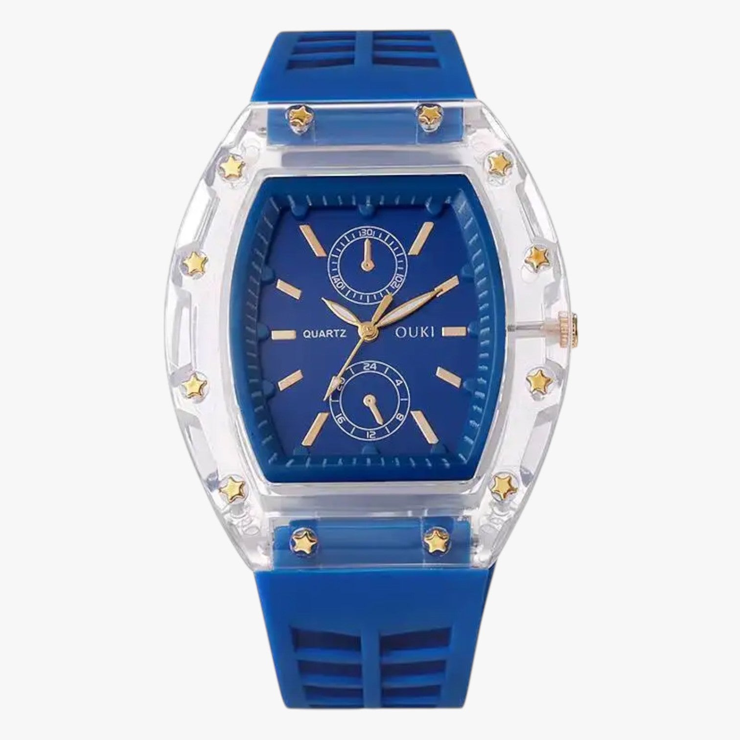 Orologio Casual Analogico da Uomo in Silicone Nero con Cinturino Regolabile - Blu senza scatola - analogico casual female watch ladies watch orologio orologio analogico silicone watch watch for women watches - Concept Palermo