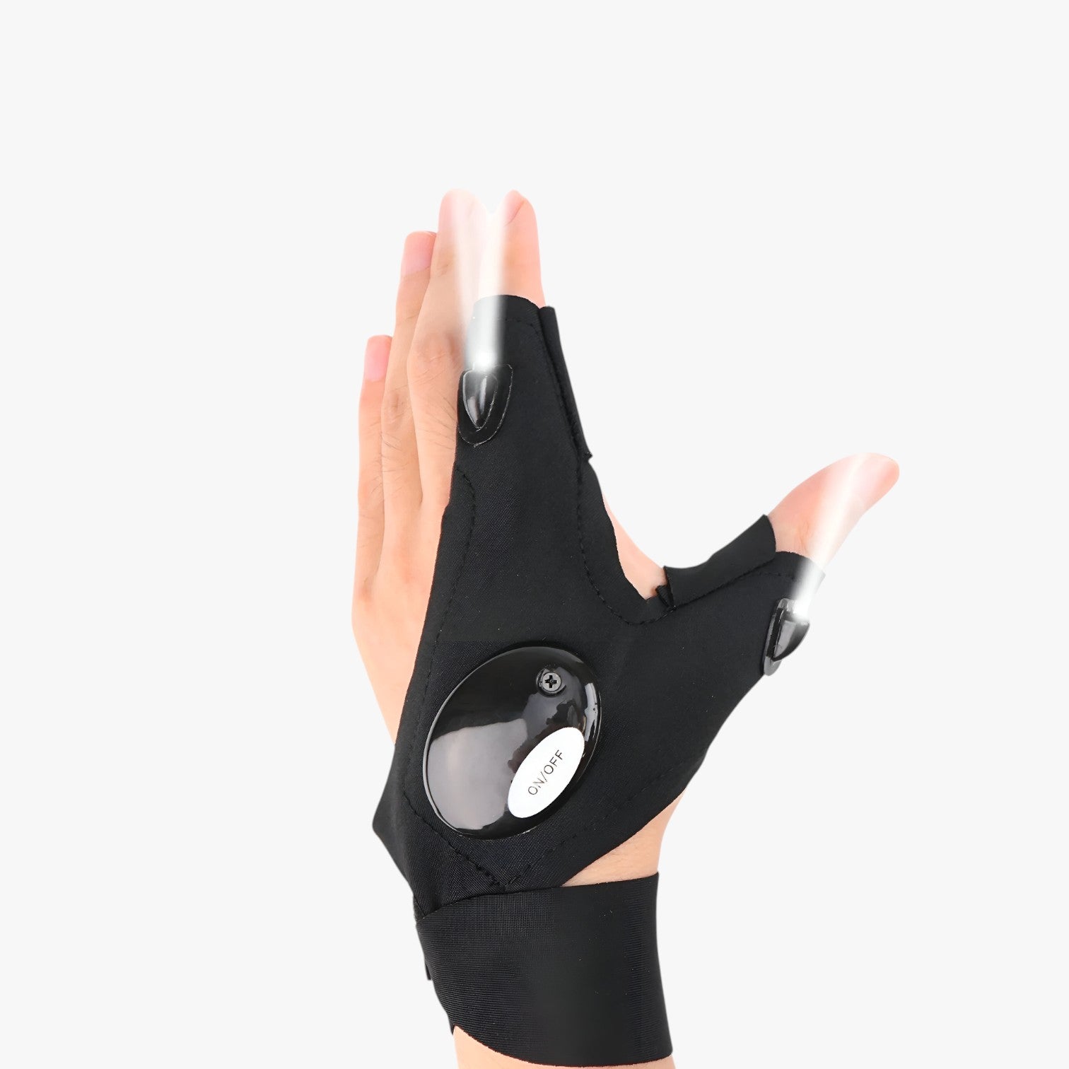 Guanti senza dita LED con luce handsfree per esterni Uomo - Mano Sinistra - dita esterni gloves guanti guanti dita handsfree harrison | guanti senza dita led con luce handsfree per esterni - €25 luce mens accessory uomo - Concept Palermo