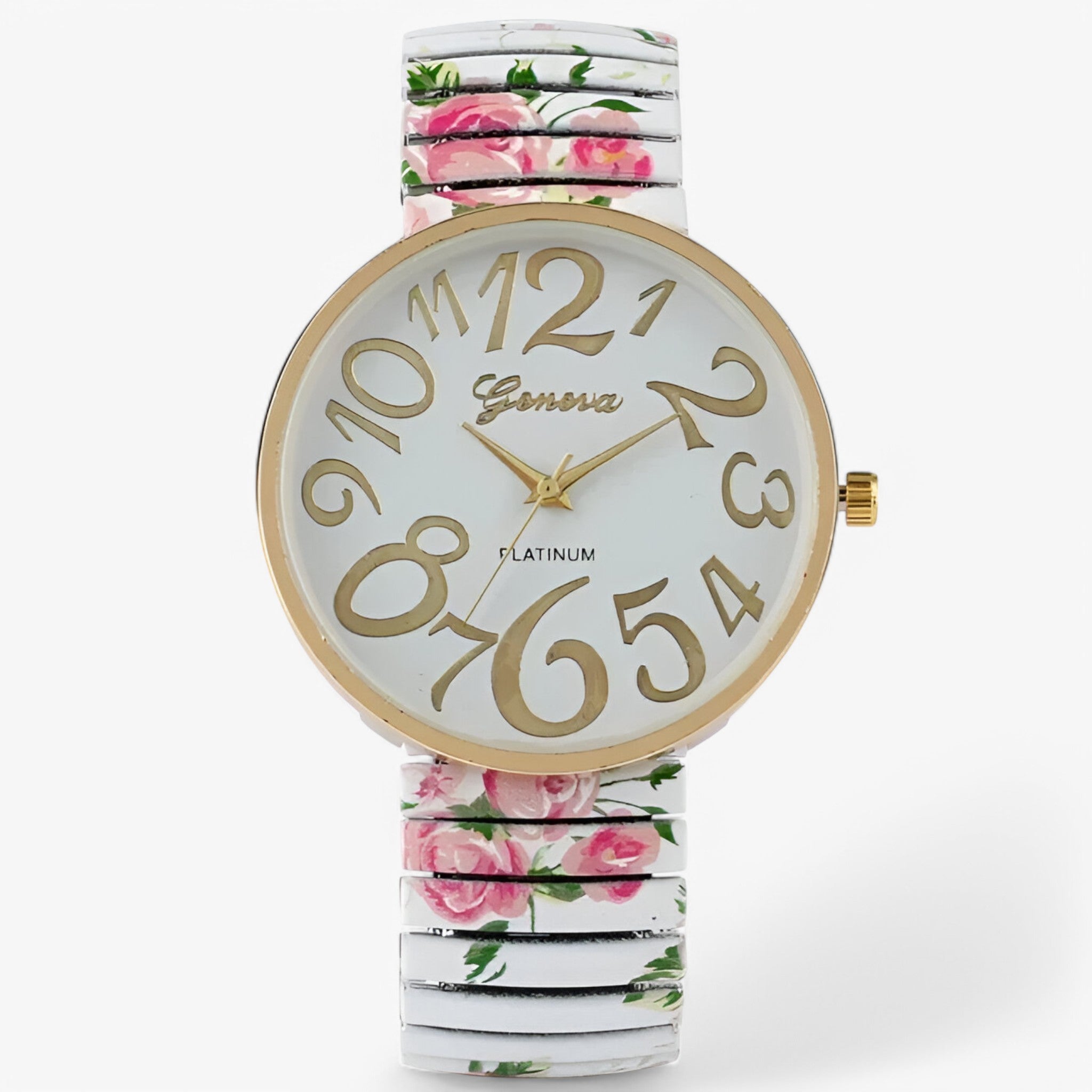 Orologio da donna con numeri grandi e cinturino elastico - fascia bianca - cinturino donna elastico female watch grandi numeri orologio orologio donna watch for women watches - Concept Palermo