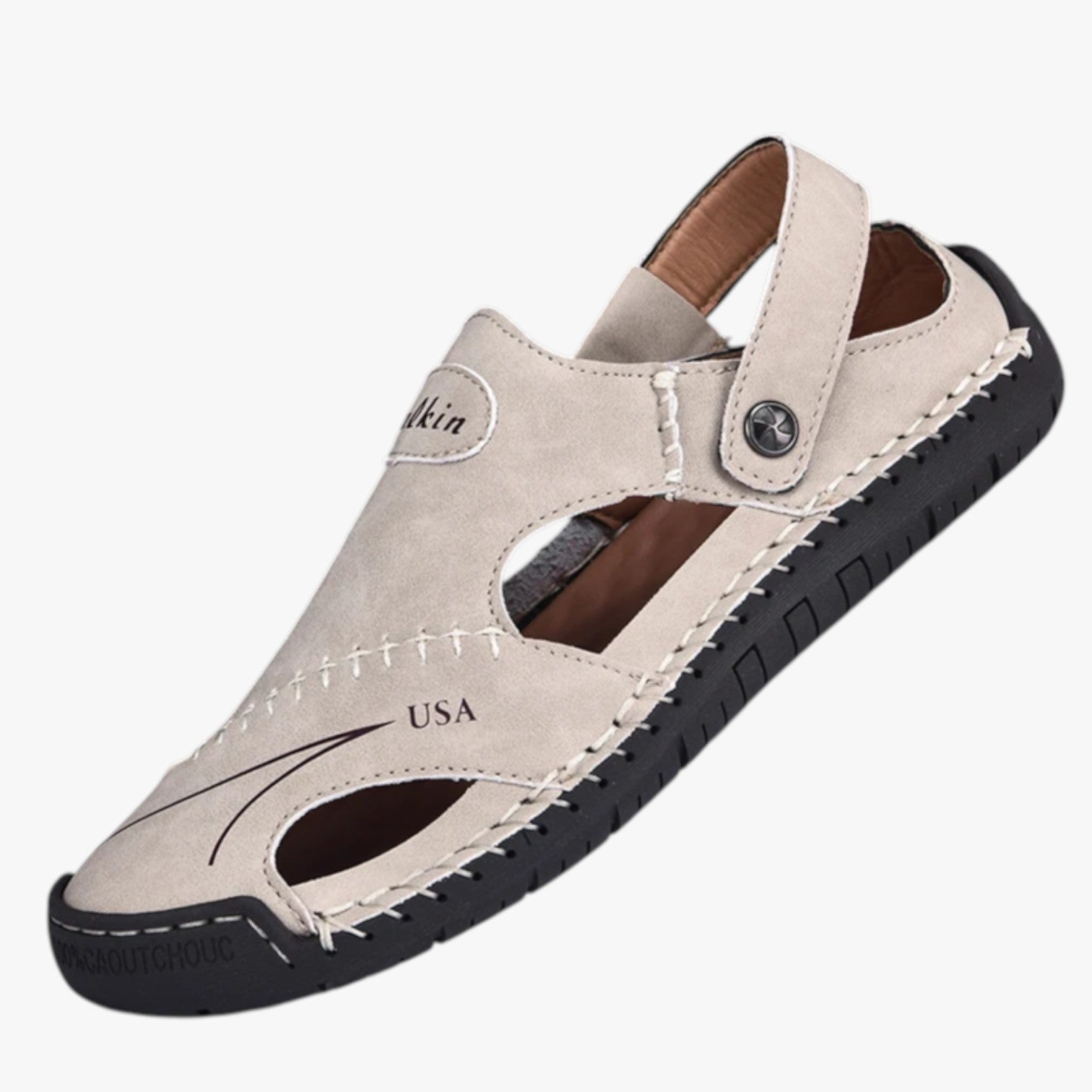 Sandali estivi da uomo - Pelle traspirante e suola antiscivolo per un tocco di stile - Beige - antiscivolo casual sandals estivi pelle sandali sandali estivi sandals stile stylish sandals suola women sandals - Concept Palermo