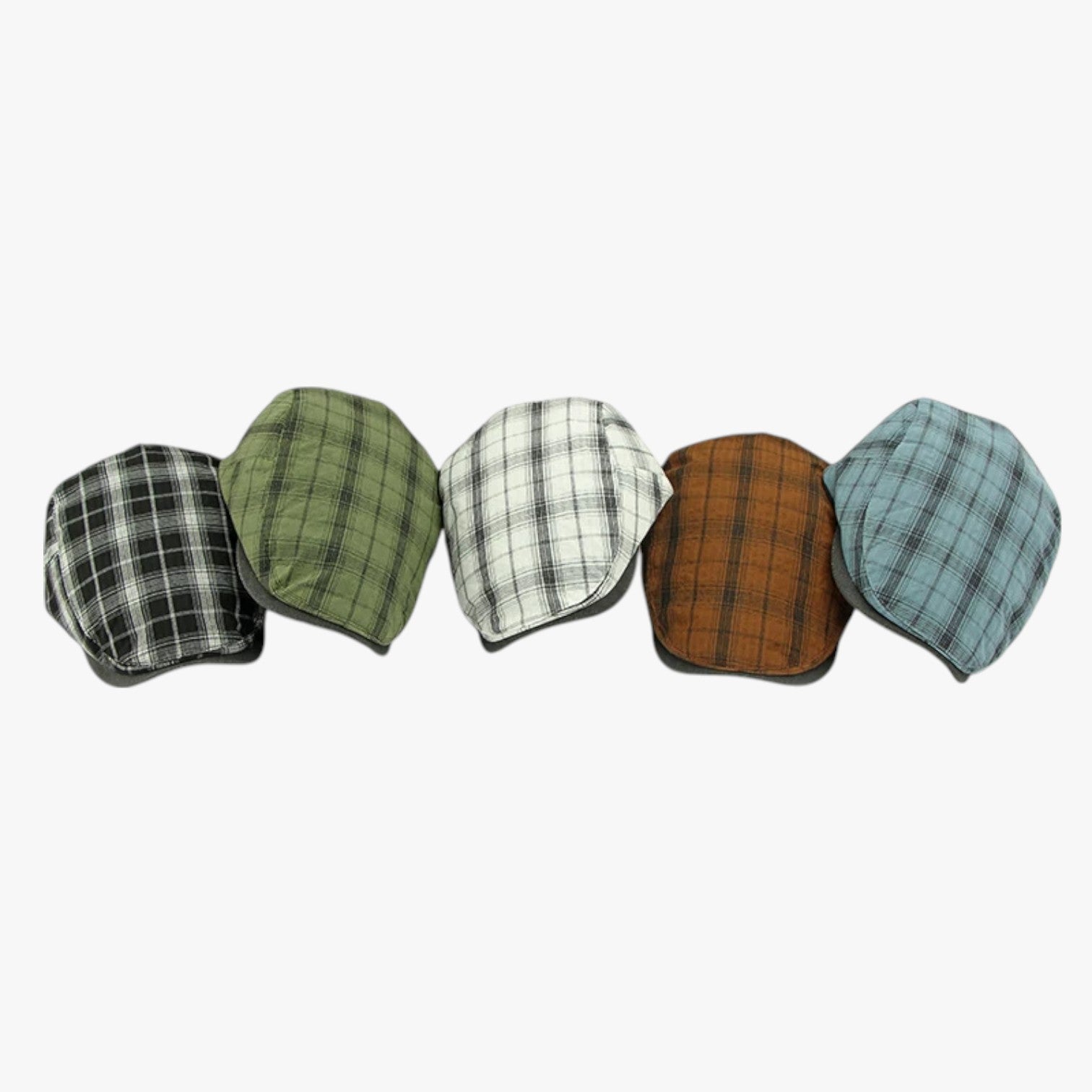 Berretto Tartan Retro in Cotone Uomo - - berretto berretto tartan caps cotone men's hat mens cap retro tartan uomo - Concept Palermo