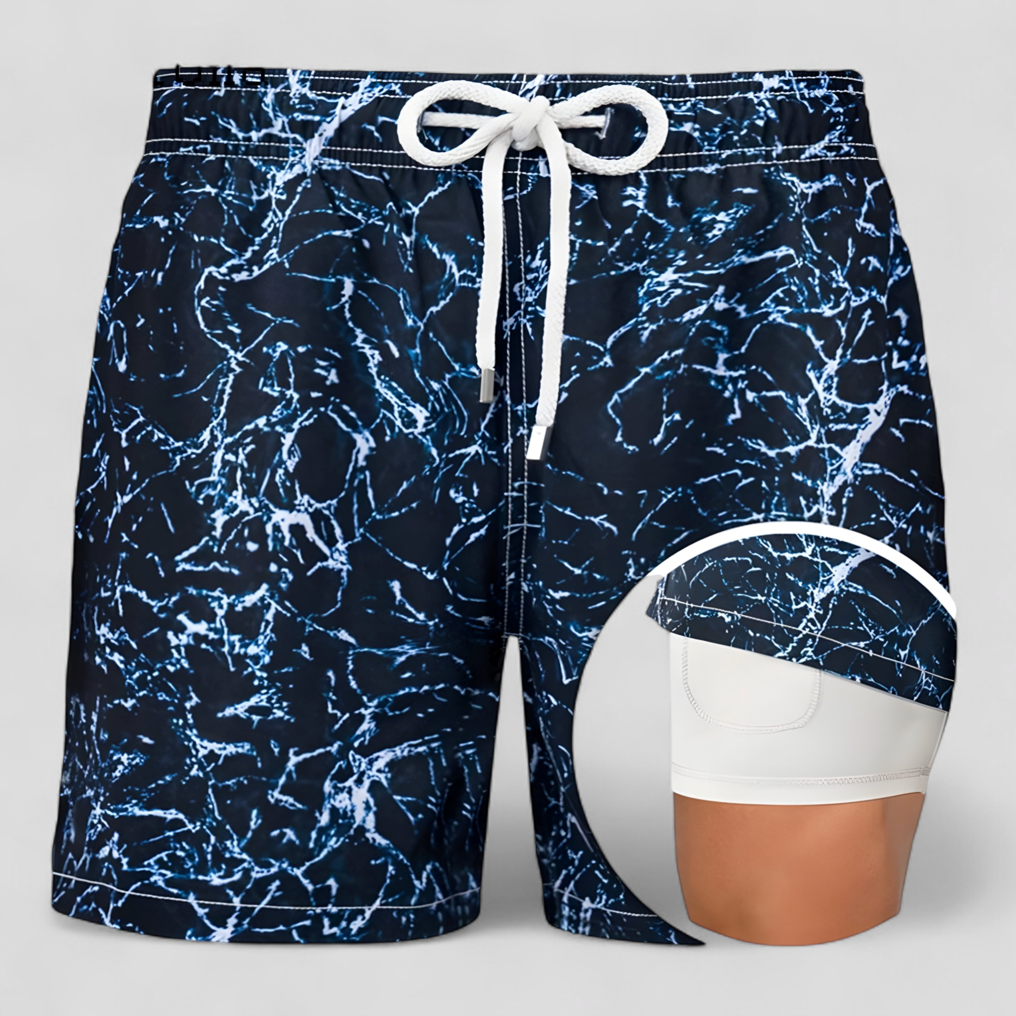 Costume da Bagno Uomo Asciugatura Rapida con Tasche Laterali, Pantaloncino Mare - Blu 1 - abbigliamento mare asciugatura cintura con cordino costume costume da bagno costume da bagno rapido costume da bagno uomo costume elegante costume per attività acquatiche costume uomo nuoto e sport acquatici rapida shorts shorts da nuoto tasca interna costume tasche uomo - Concept Palermo